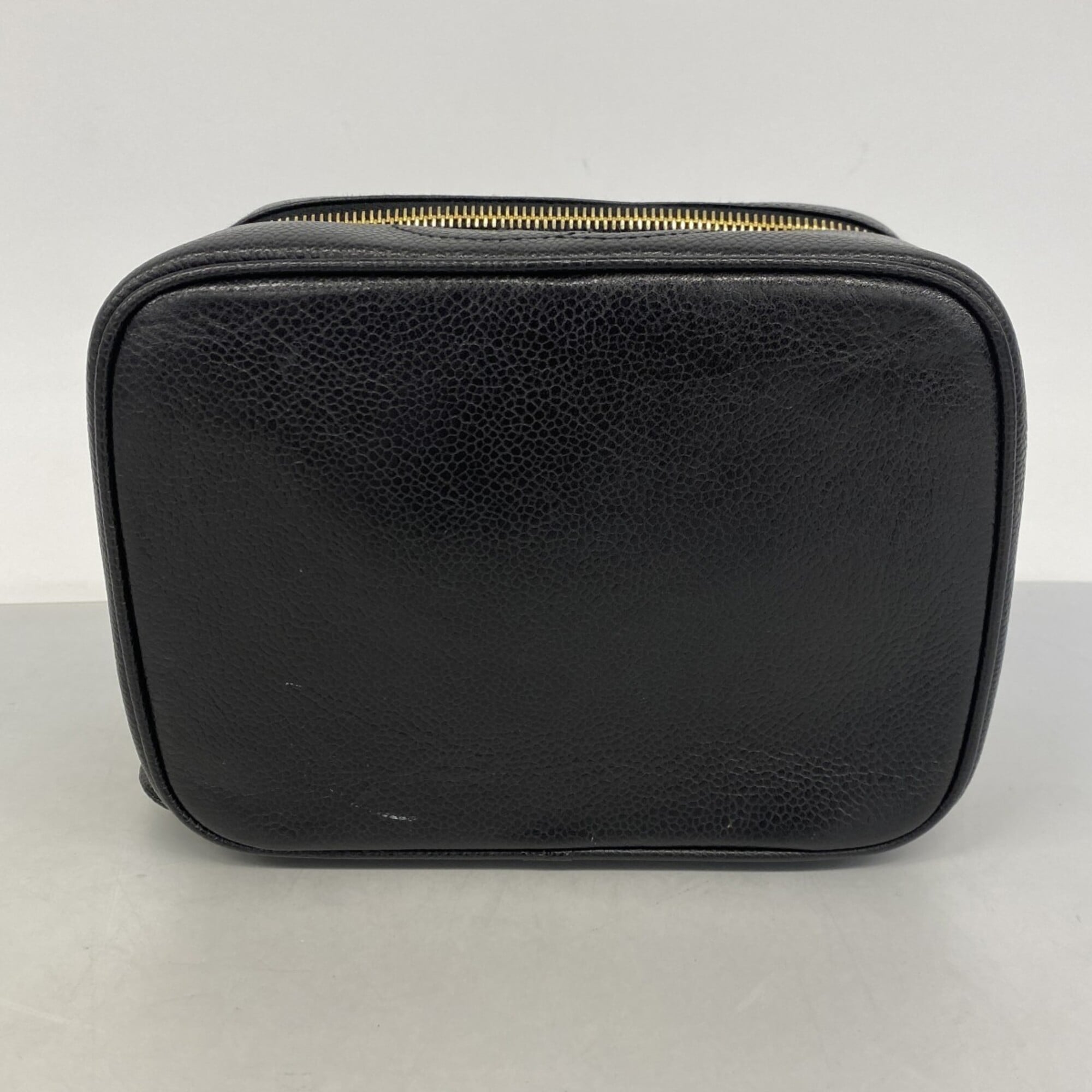 Chanel Black Grained Calfskin Vanity Bag (Pre-Owned)