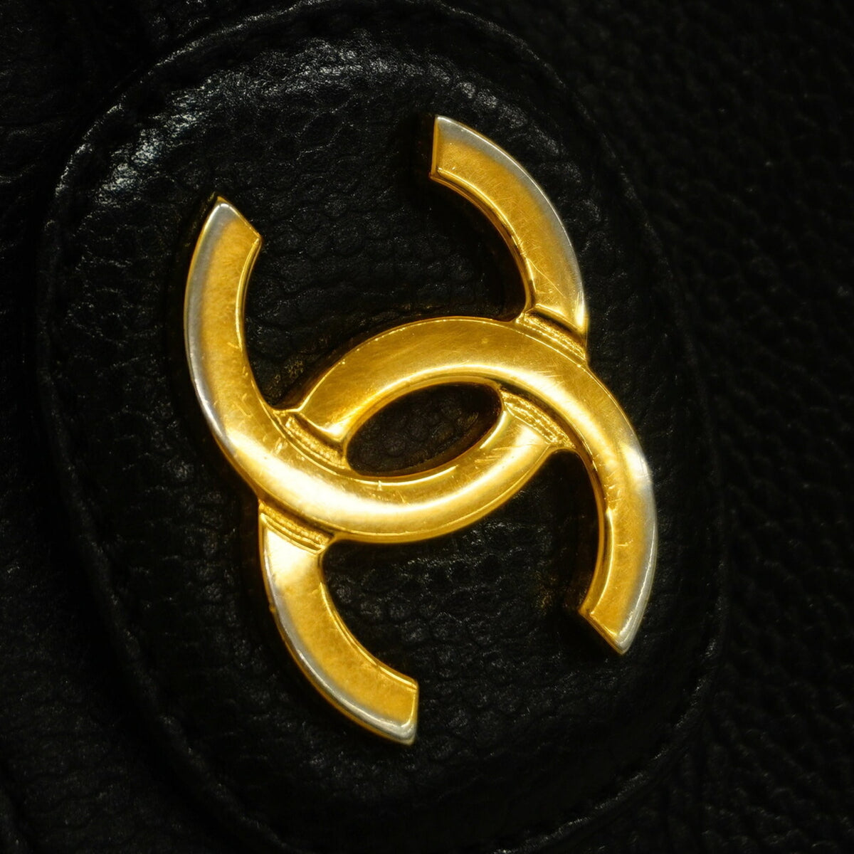 Chanel Black Grained Calfskin Boston Bag (Pre-Owned)