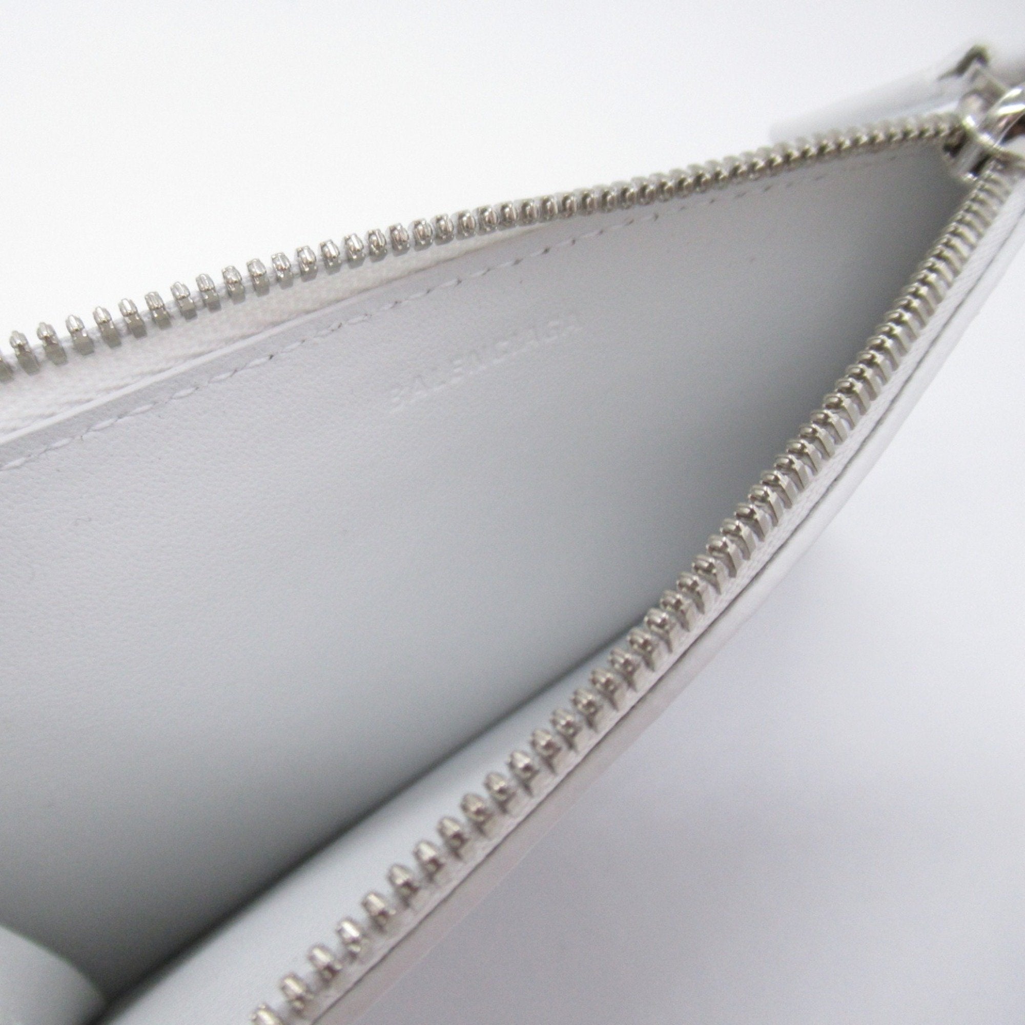 Balenciaga White Leather Card Wallet