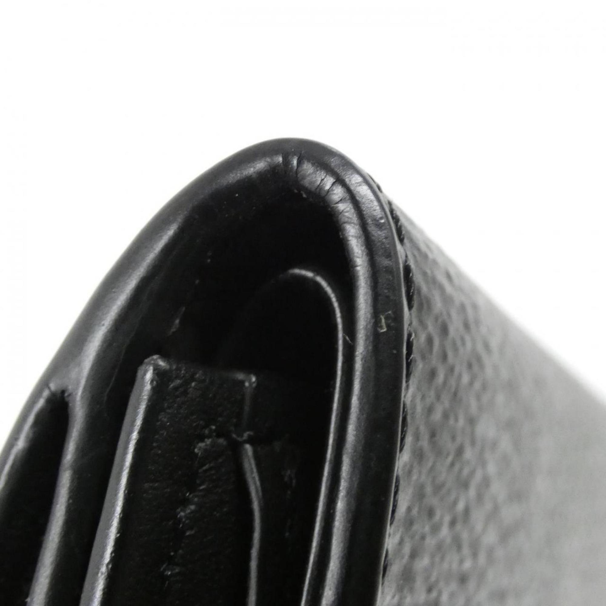 Louis Vuitton Black Coated Canvas Wallet (Bi-Fold) (Pre-Owned)