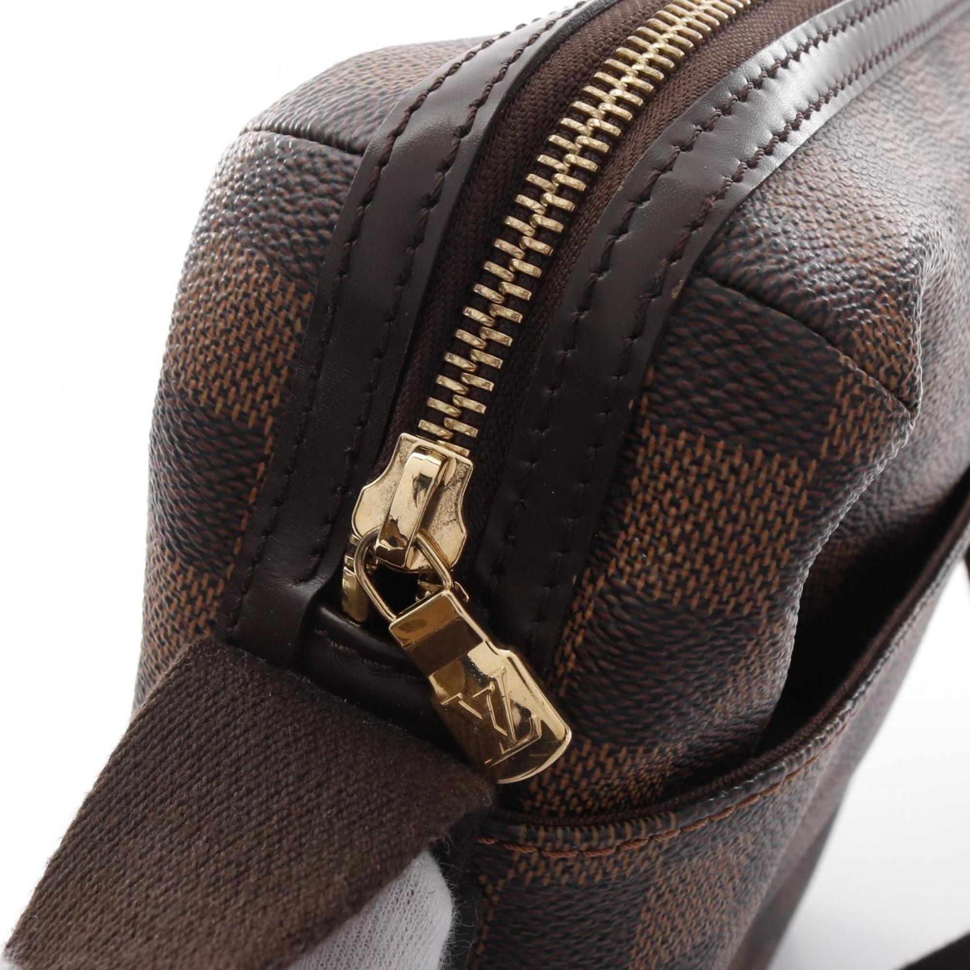 Louis Vuitton Brown Coated Canvas Leather Shoulder Bag (Pre-Owned)