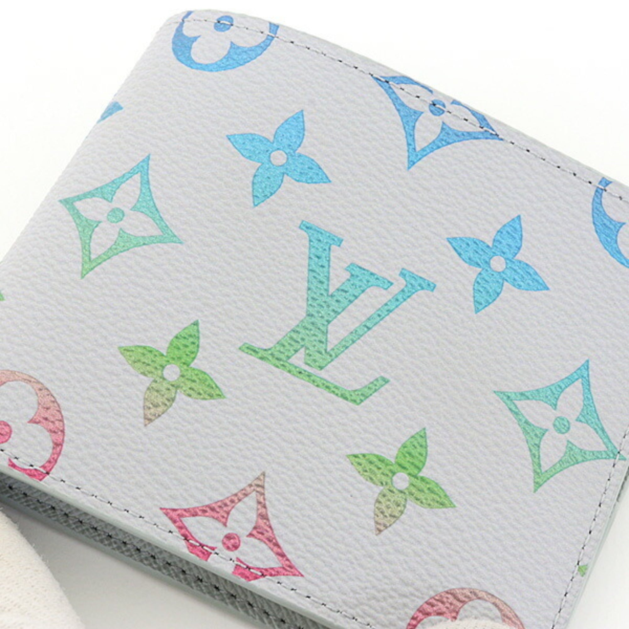 Louis Vuitton Monogram Gray Multi-Color Monogram Canvas Wallet (Bi-Fold) (Pre-Owned)