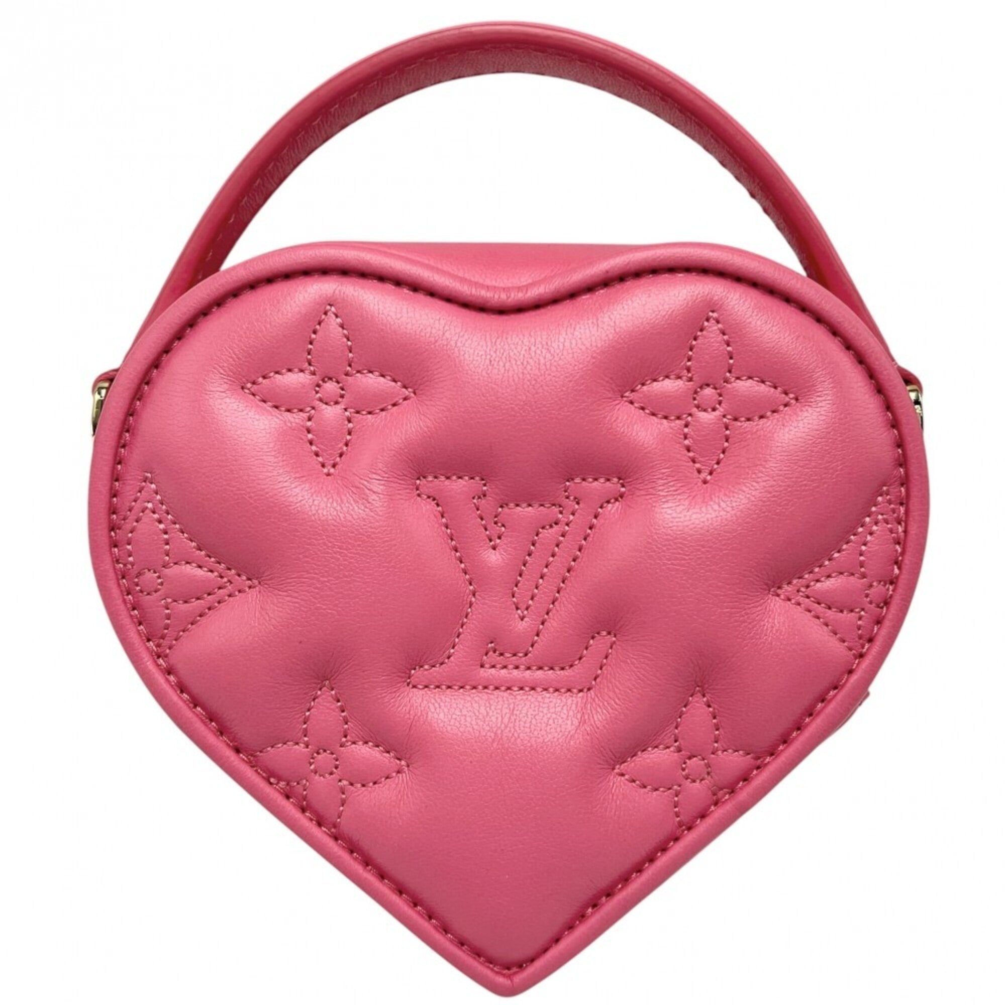 Louis Vuitton Pink Leather Pouch Shoulder Bag (Pre-Owned)