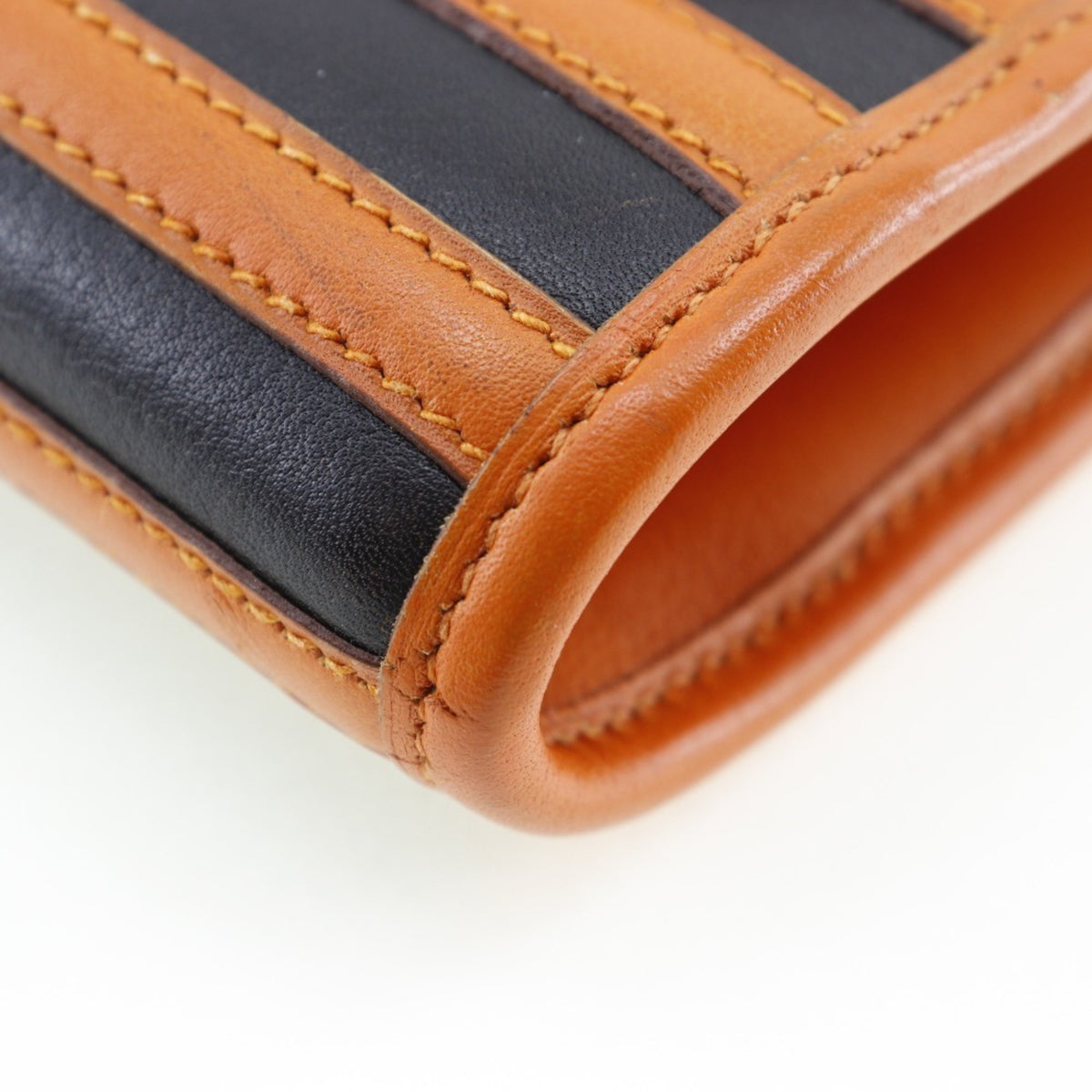 Hermes Black Orange Leather Shoulder Bag (Pre-Owned)