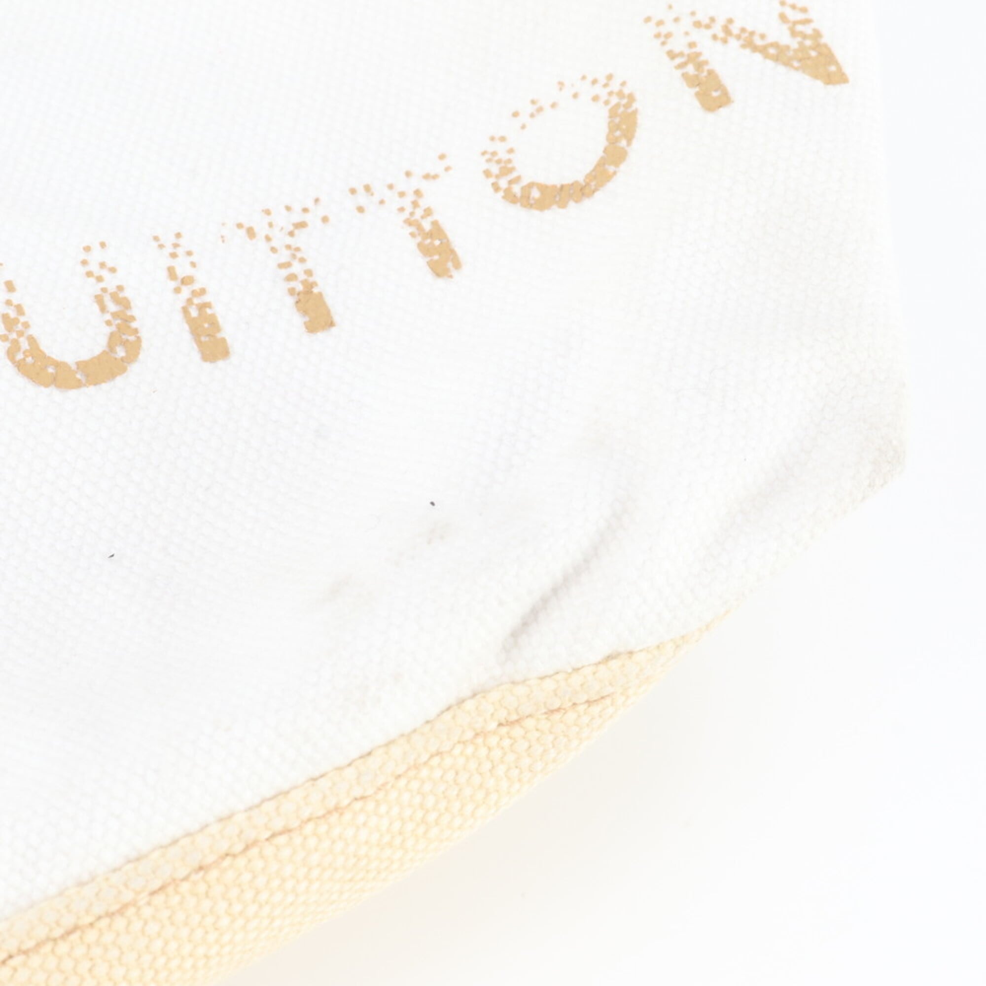 Louis Vuitton Beige White Shoulder Bag Tote Bag (Pre-Owned)