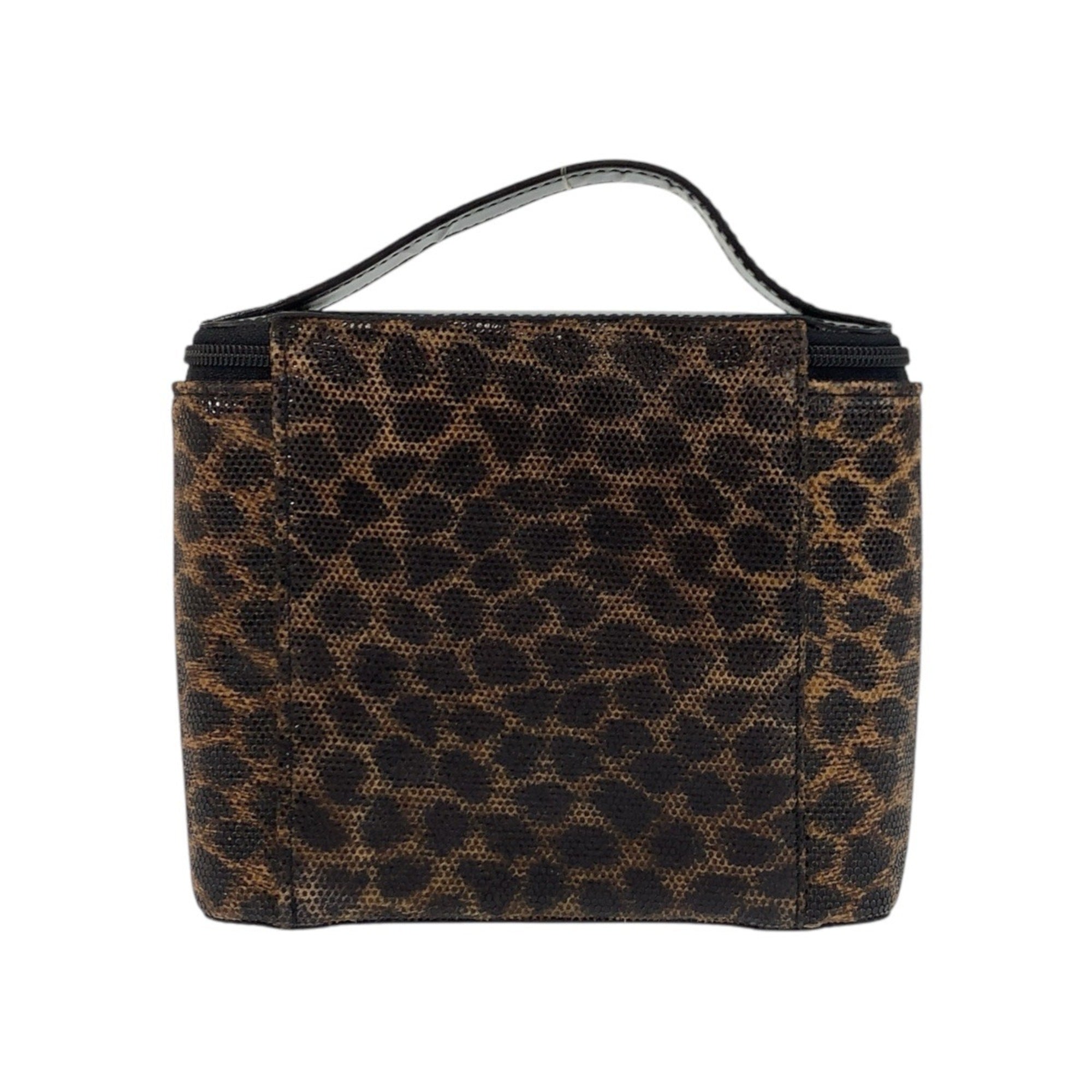 Loewe Black Brown Pvc Leather Handbag Vanity Bag (Pre-Owned)