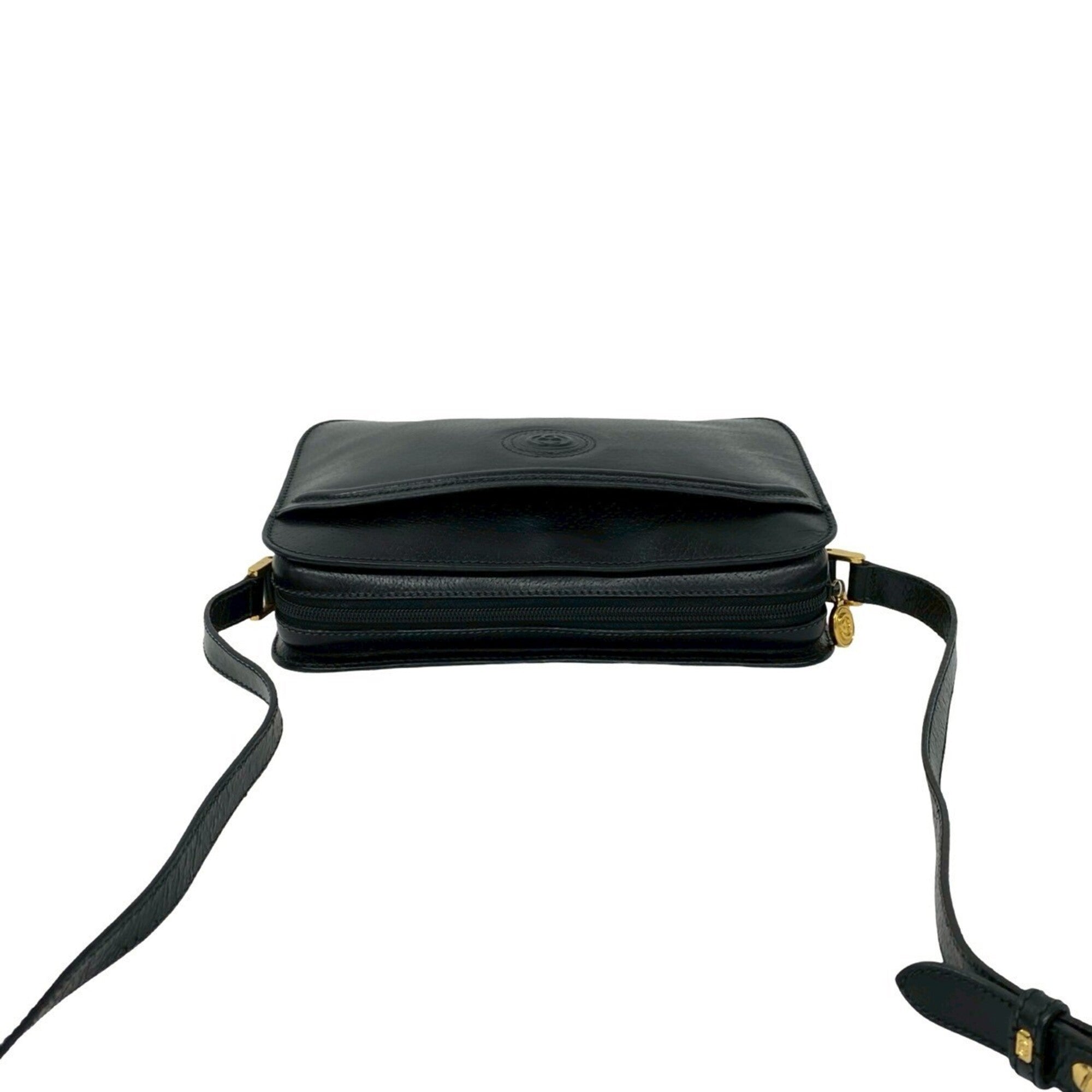Gucci Black Leather Pochette Shoulder Bag (Pre-Owned)