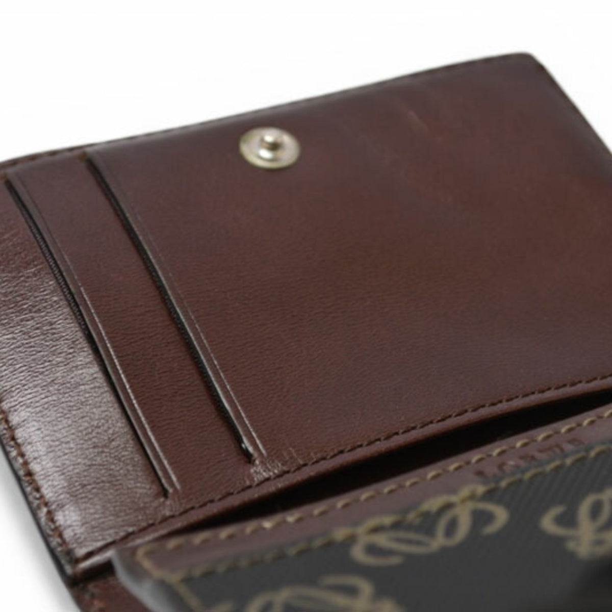 Loewe Brown Coated Canvas Coin Purse/Coin Case (Pre-Owned)