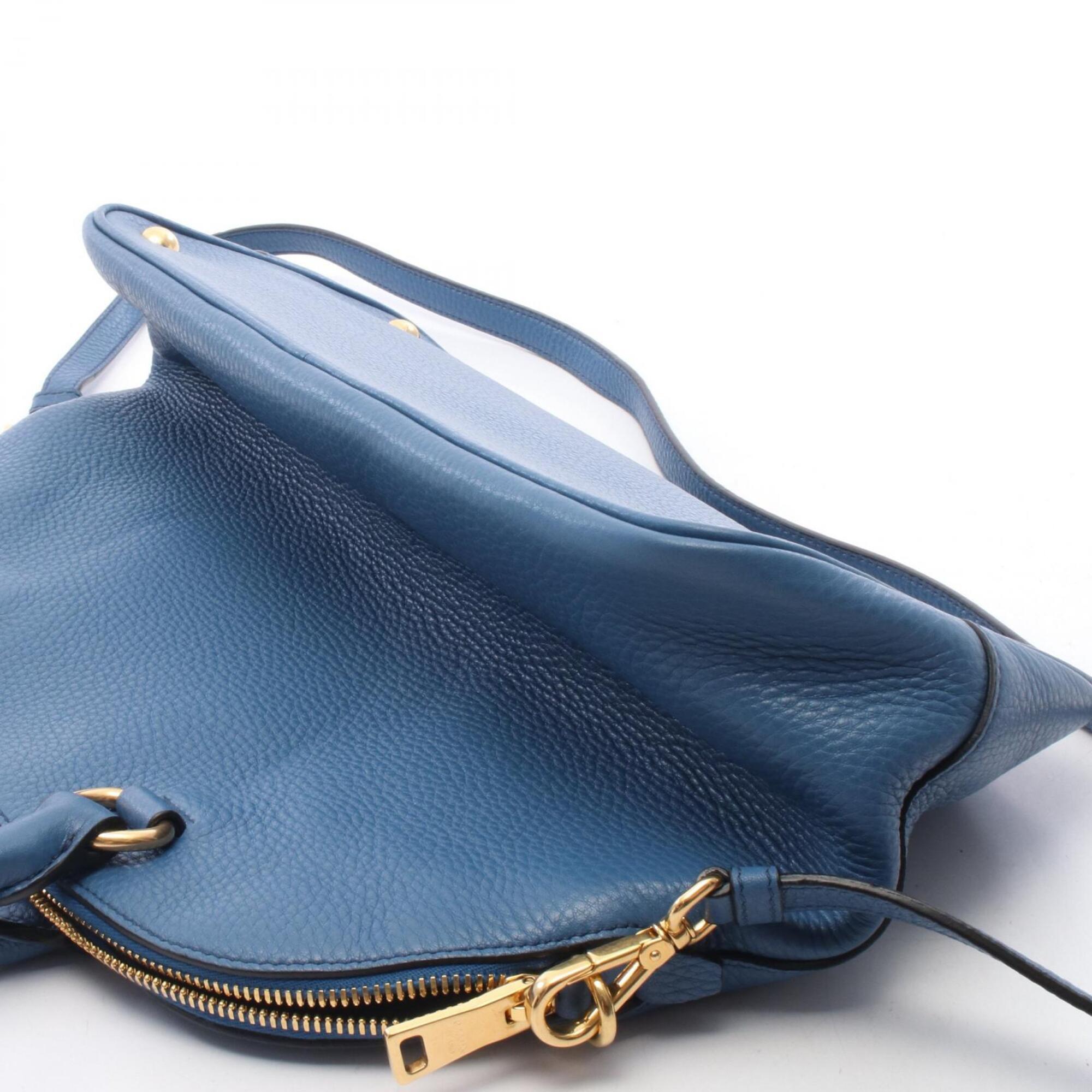 Prada Blue Leather Handbag (Pre-Owned)