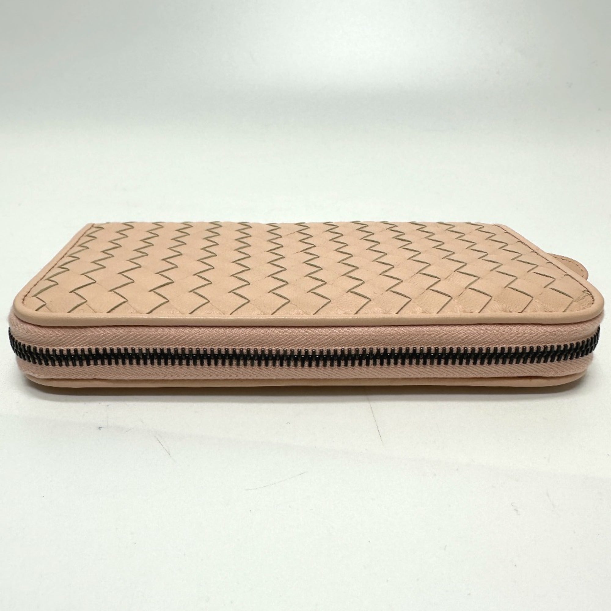 Bottega Veneta Pink Leather Long Wallet (Bi-Fold) (Pre-Owned)