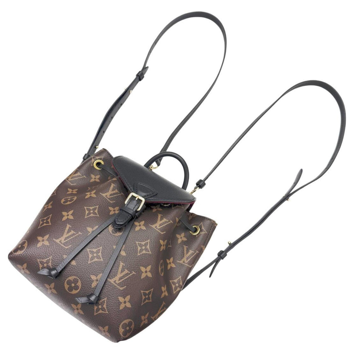 Louis Vuitton Monogram Brown Noir Monogram Leather Backpack (Pre-Owned)