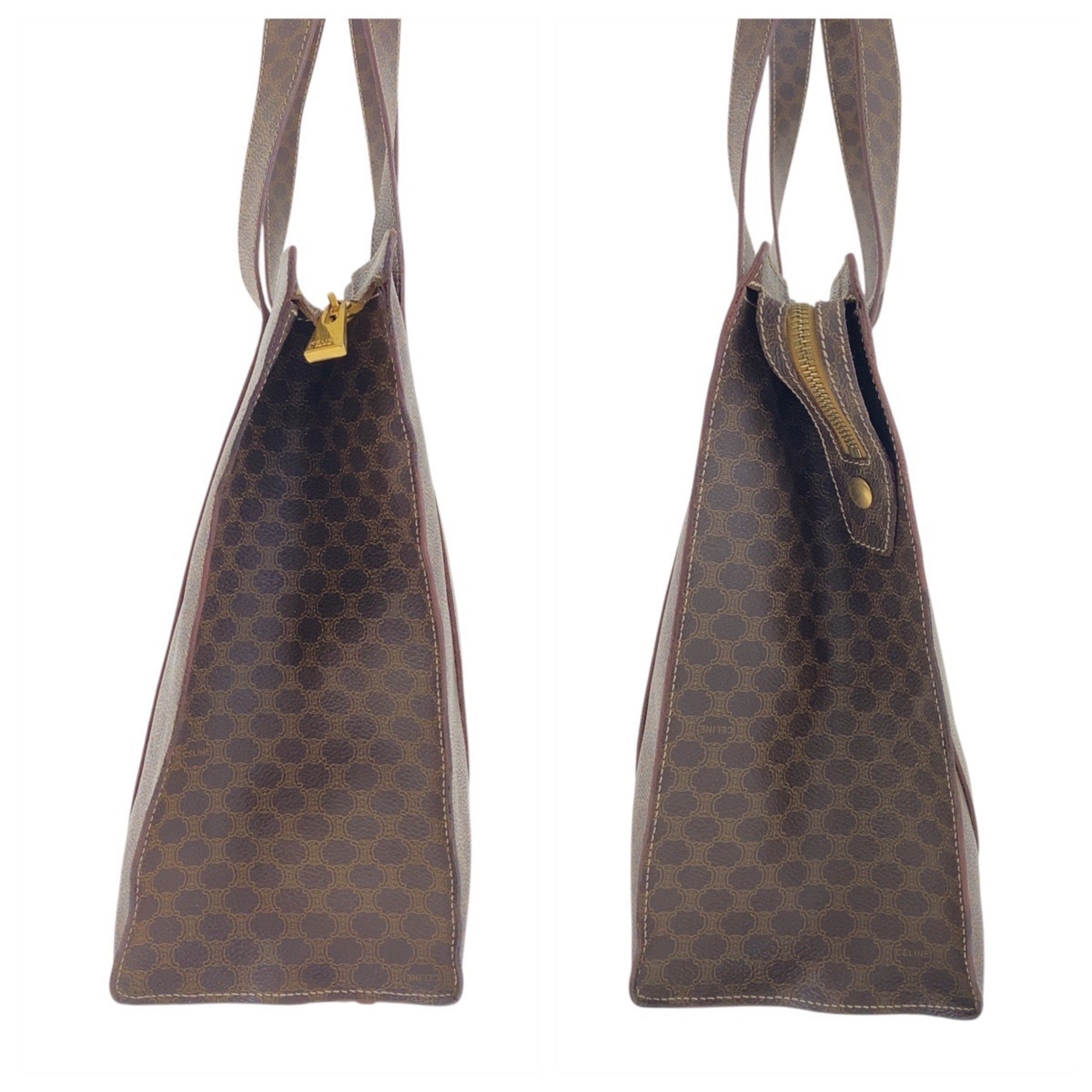 Celine Brown Pvc Shoulder Bag Tote Bag (Pre-Owned)