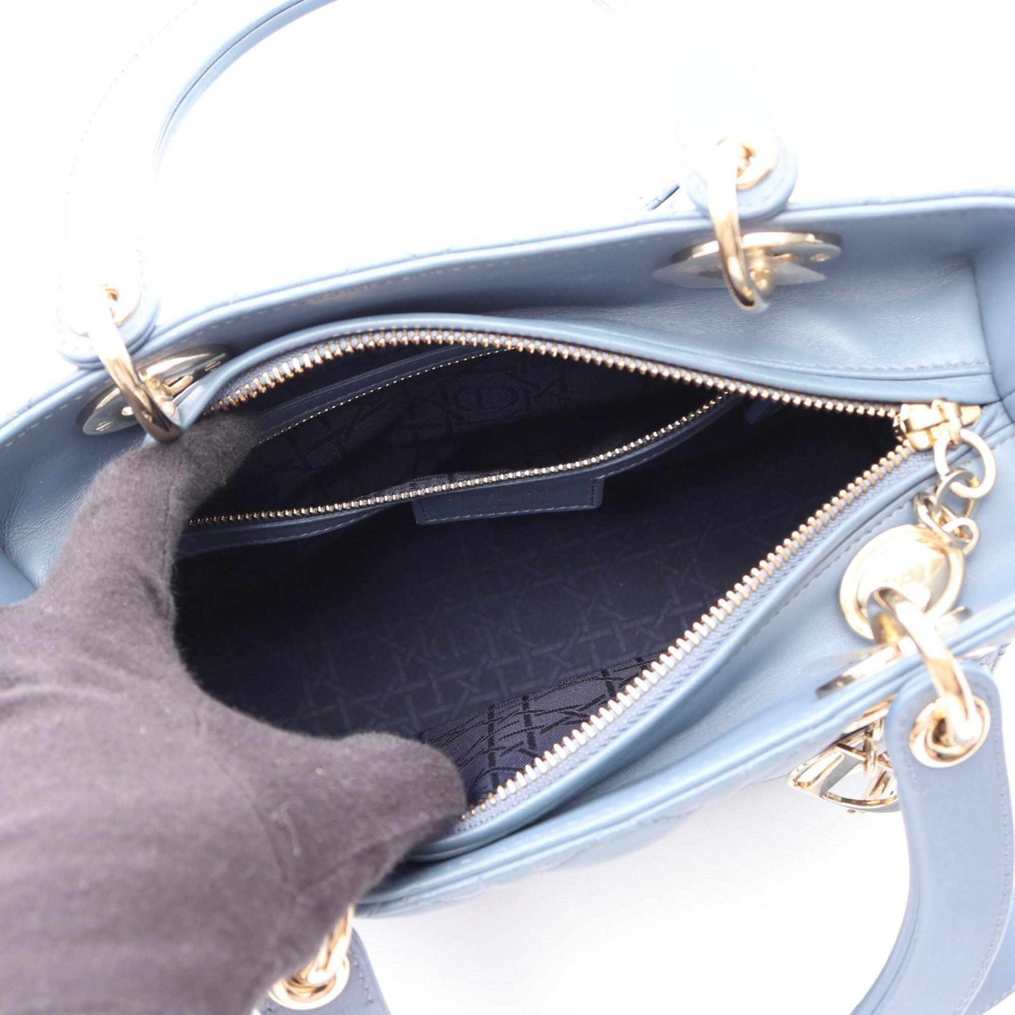 Christian Dior Blue Leather Handbag (Pre-Owned)