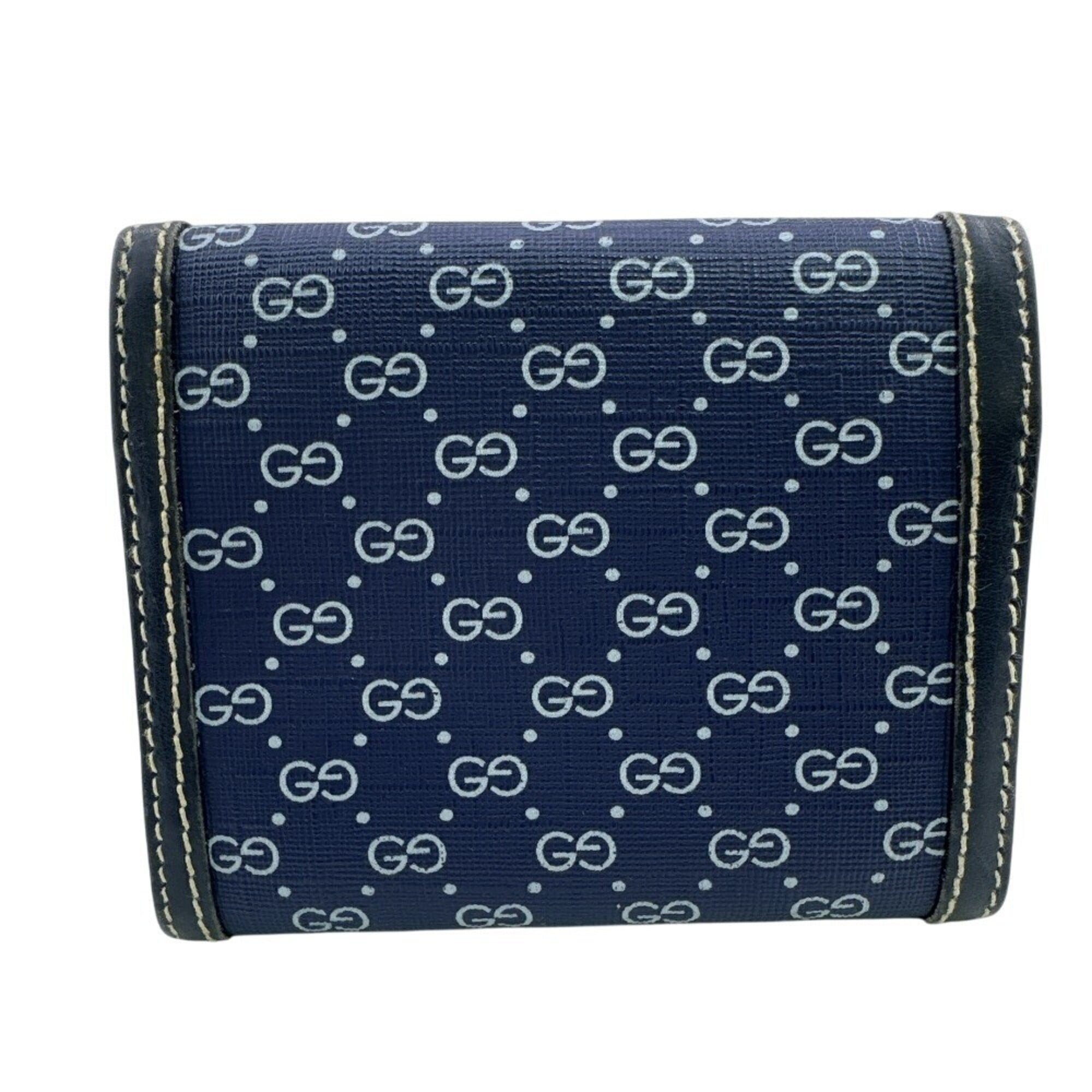 Gucci Microguccissima Navy Pvc Wallet (Bi-Fold) (Pre-Owned)