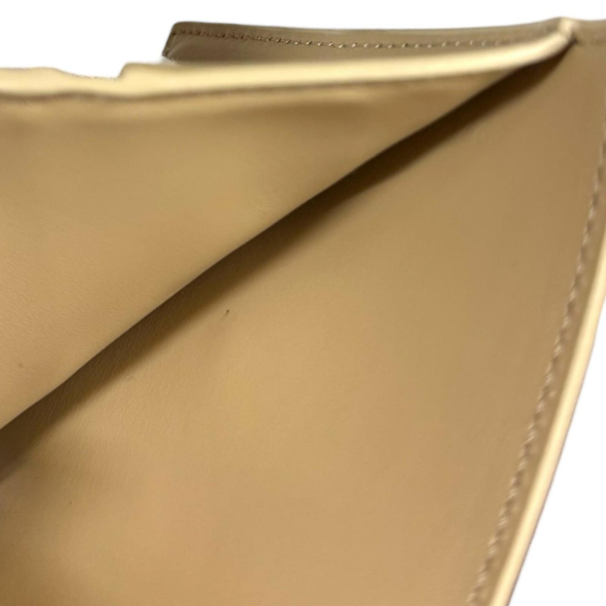 Celine Beige Leather Wallet (Tri-Fold) (Pre-Owned)