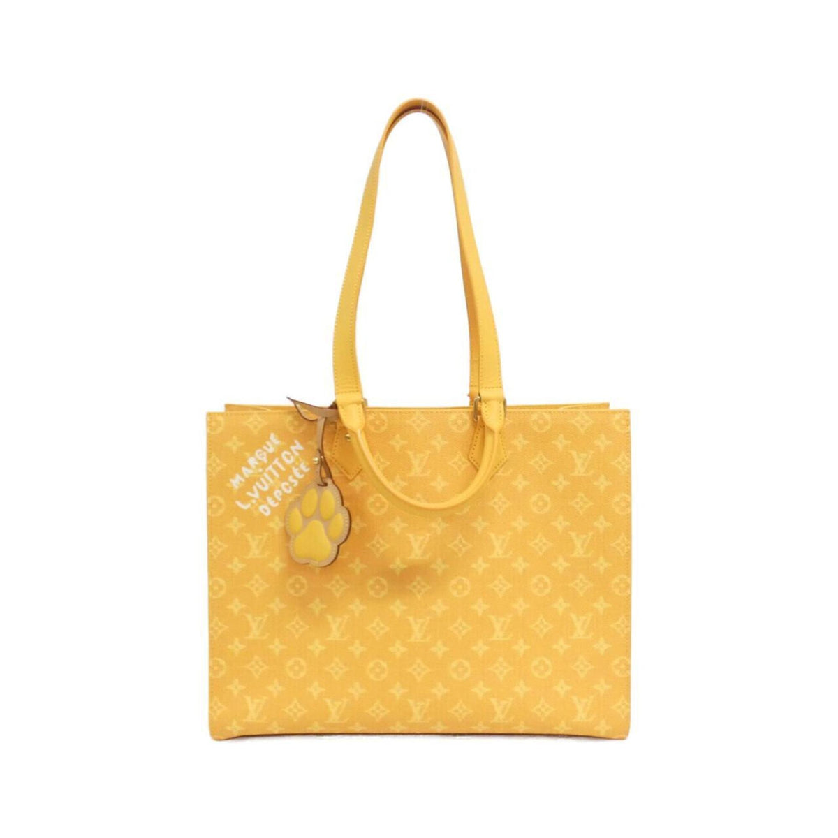 Louis Vuitton Jaune Monogram Coated Canvas Handbag (Pre-Owned)