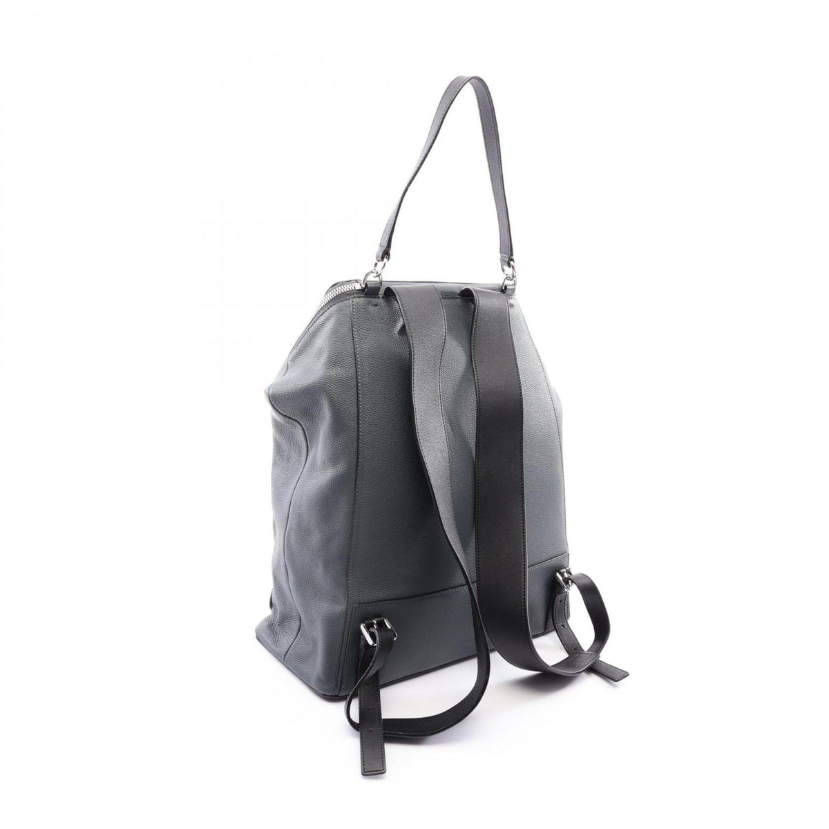 Loewe Black Blue Gray Leather Backpack Handbag (Pre-Owned)