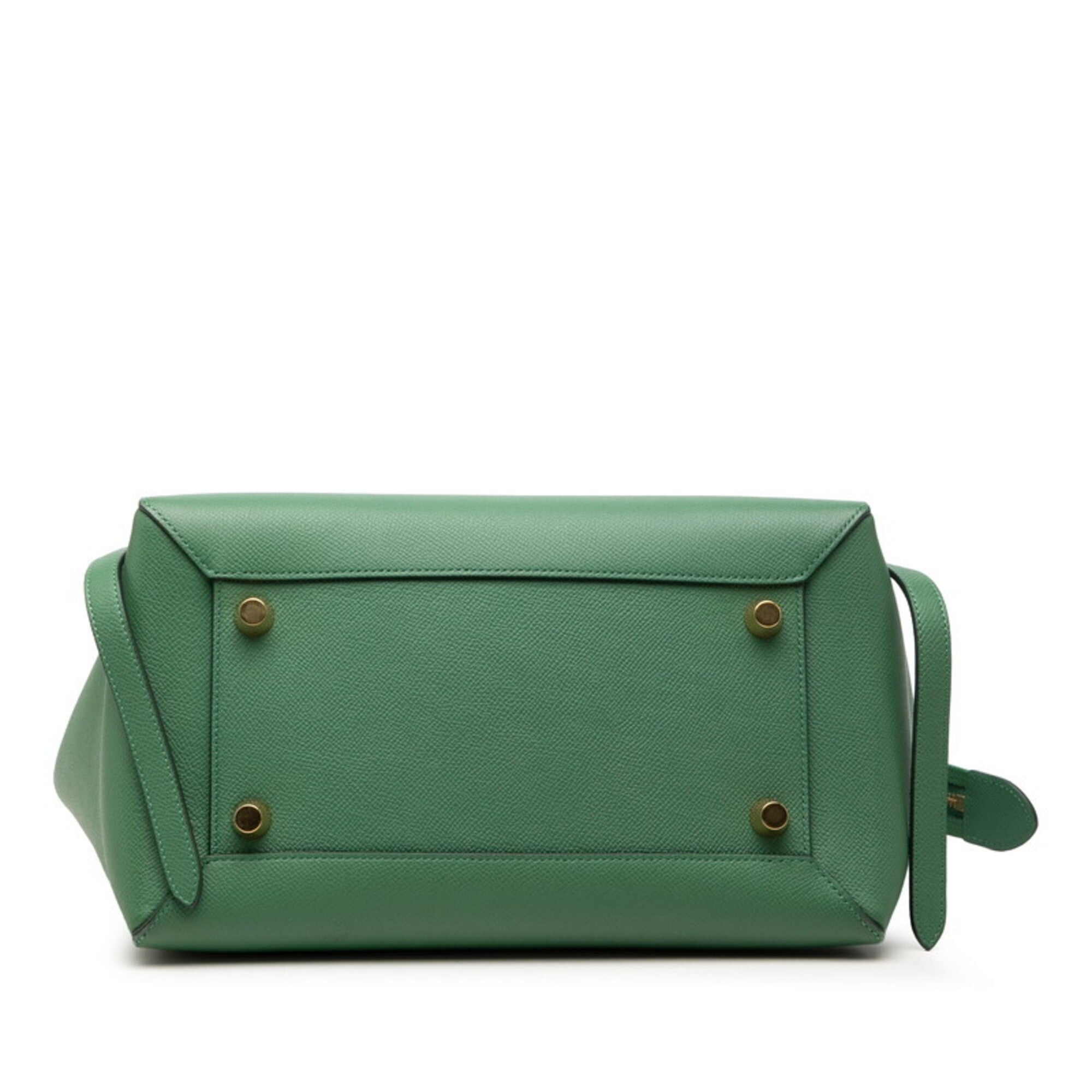 Celine Green Leather Handbag Shoulder Bag (Pre-Owned)