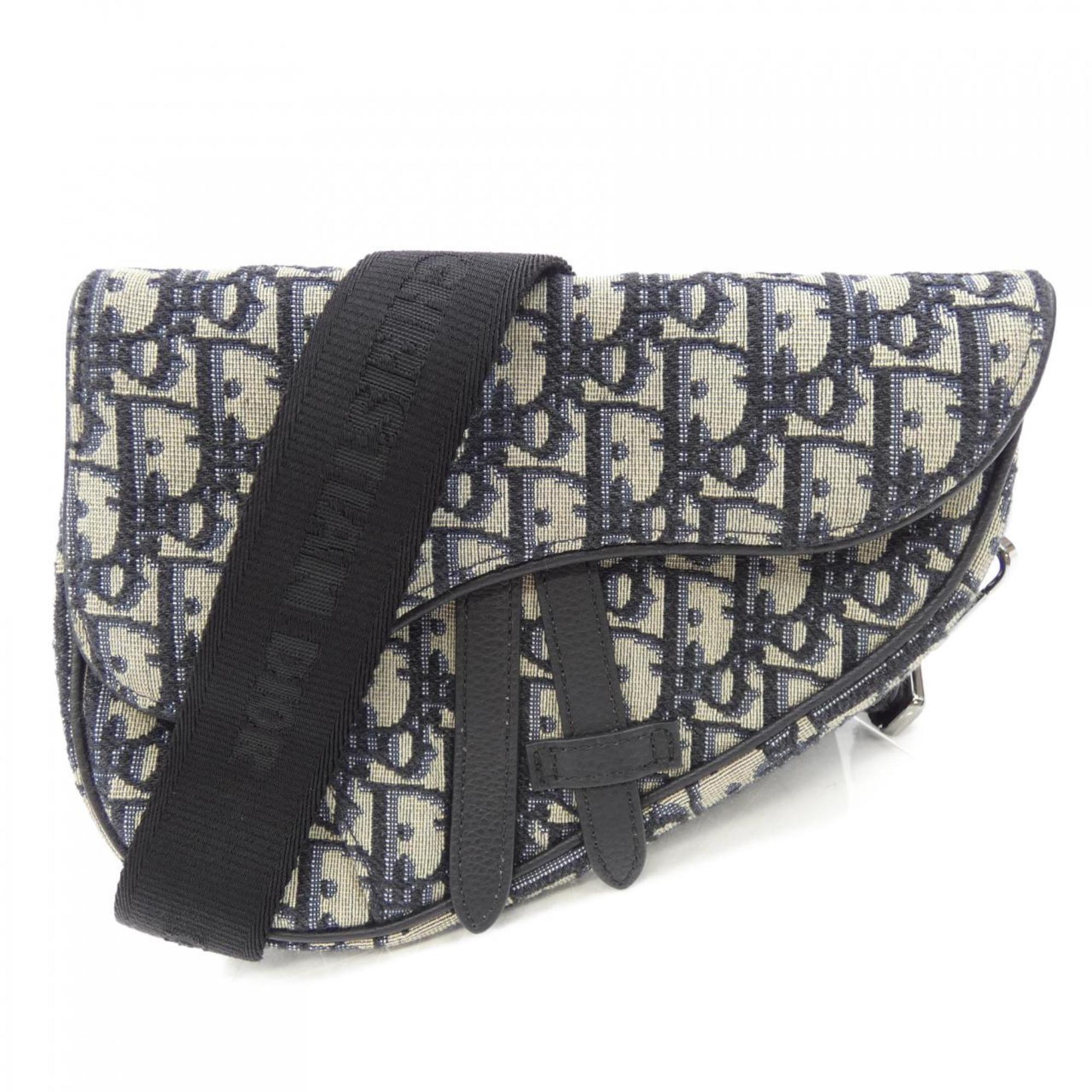 Christian Dior Beige Black Navy Handbag (Pre-Owned)