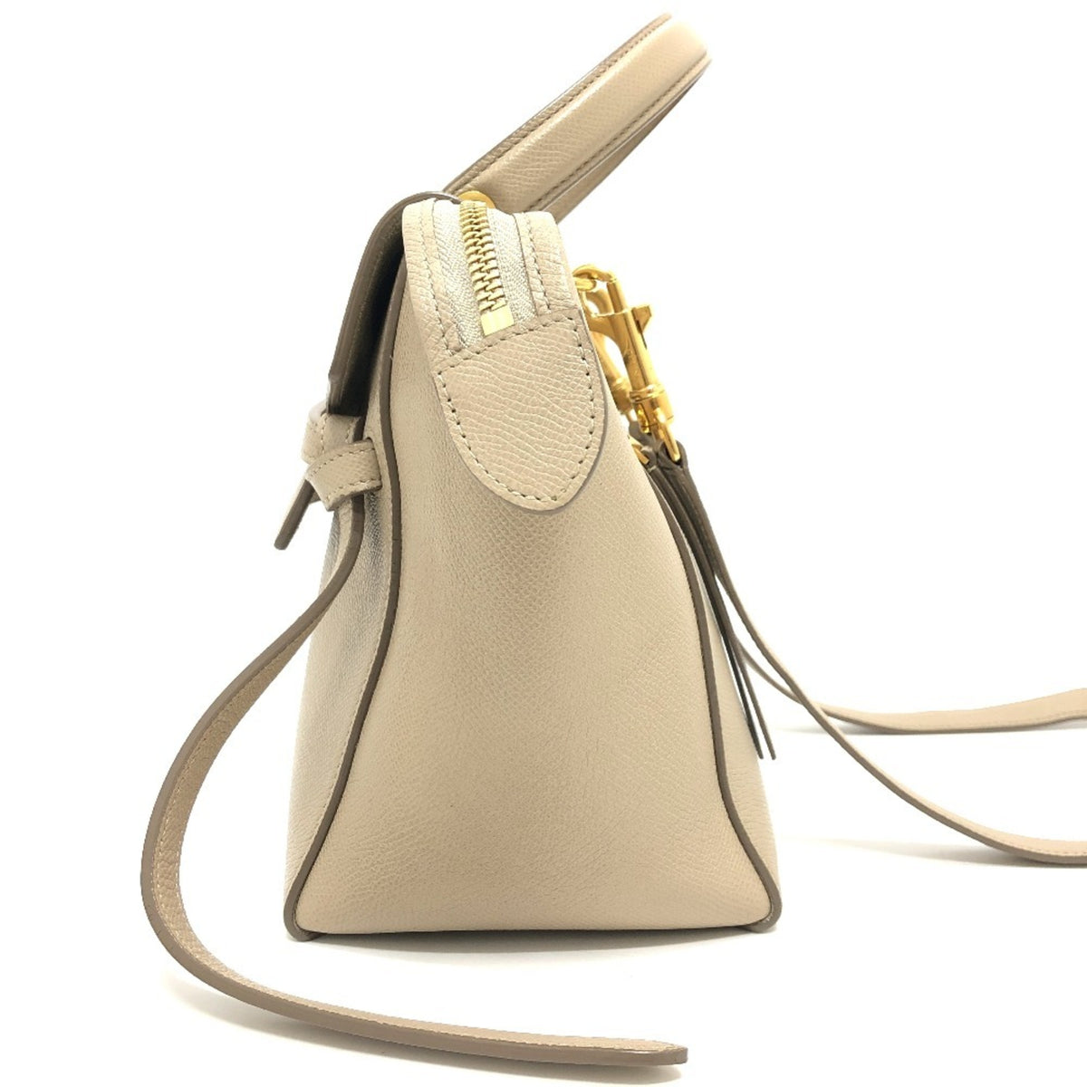 Celine Beige Leather Handbag Shoulder Bag (Pre-Owned)
