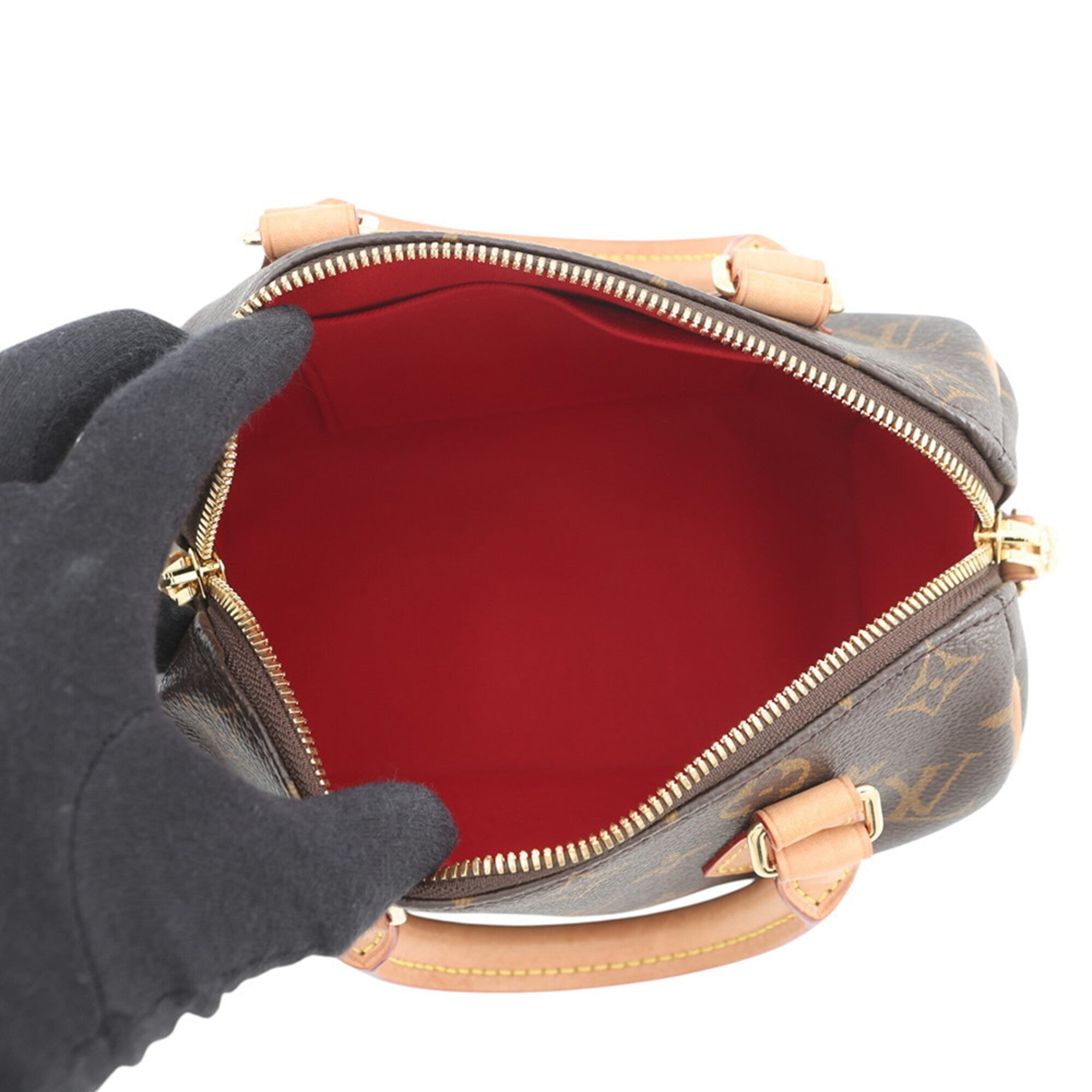 Louis Vuitton Brown Red Color Monogram Handbag Shoulder Bag (Pre-Owned)