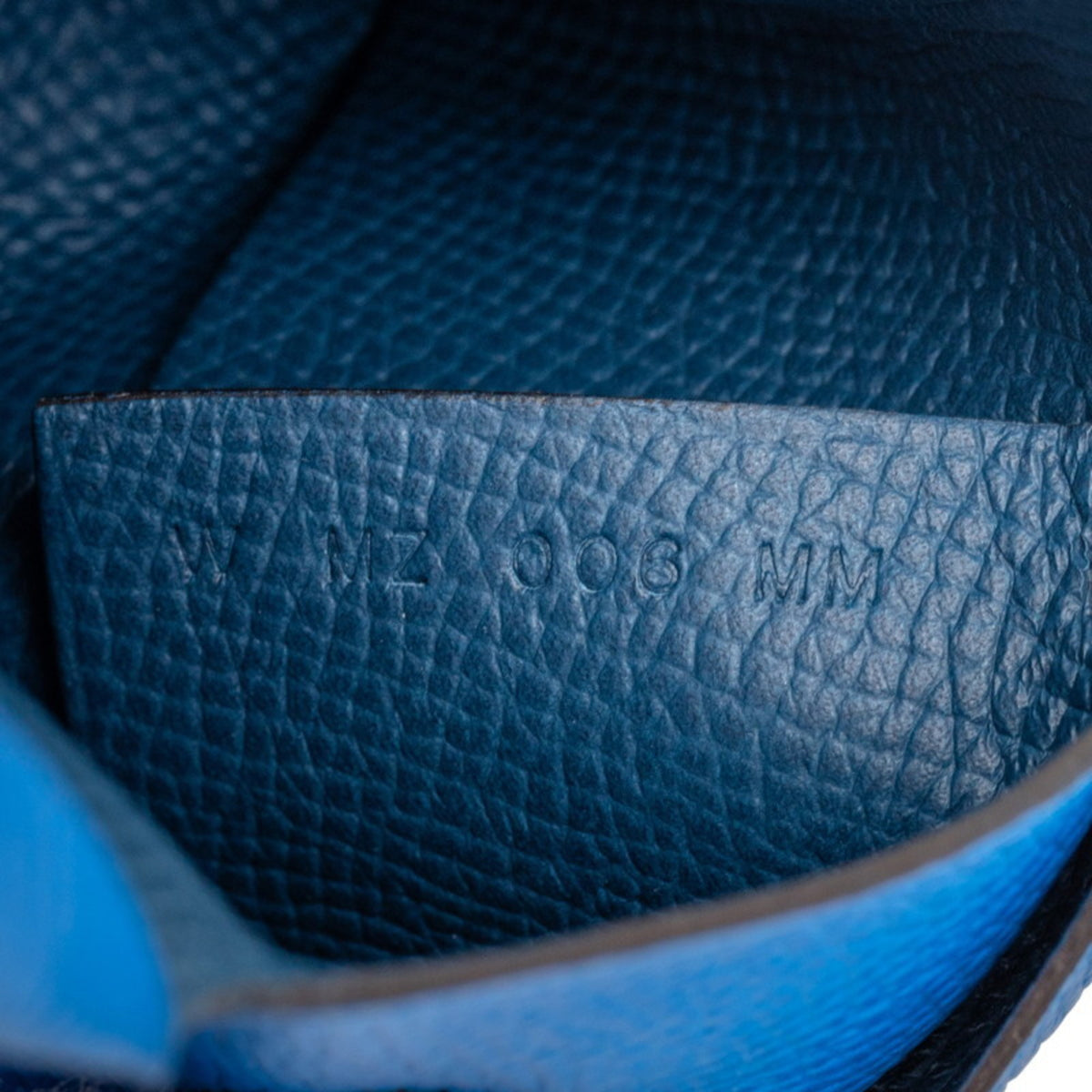Hermes Blue Epsom Leather Coin Purse/Coin Case (Pre-Owned)