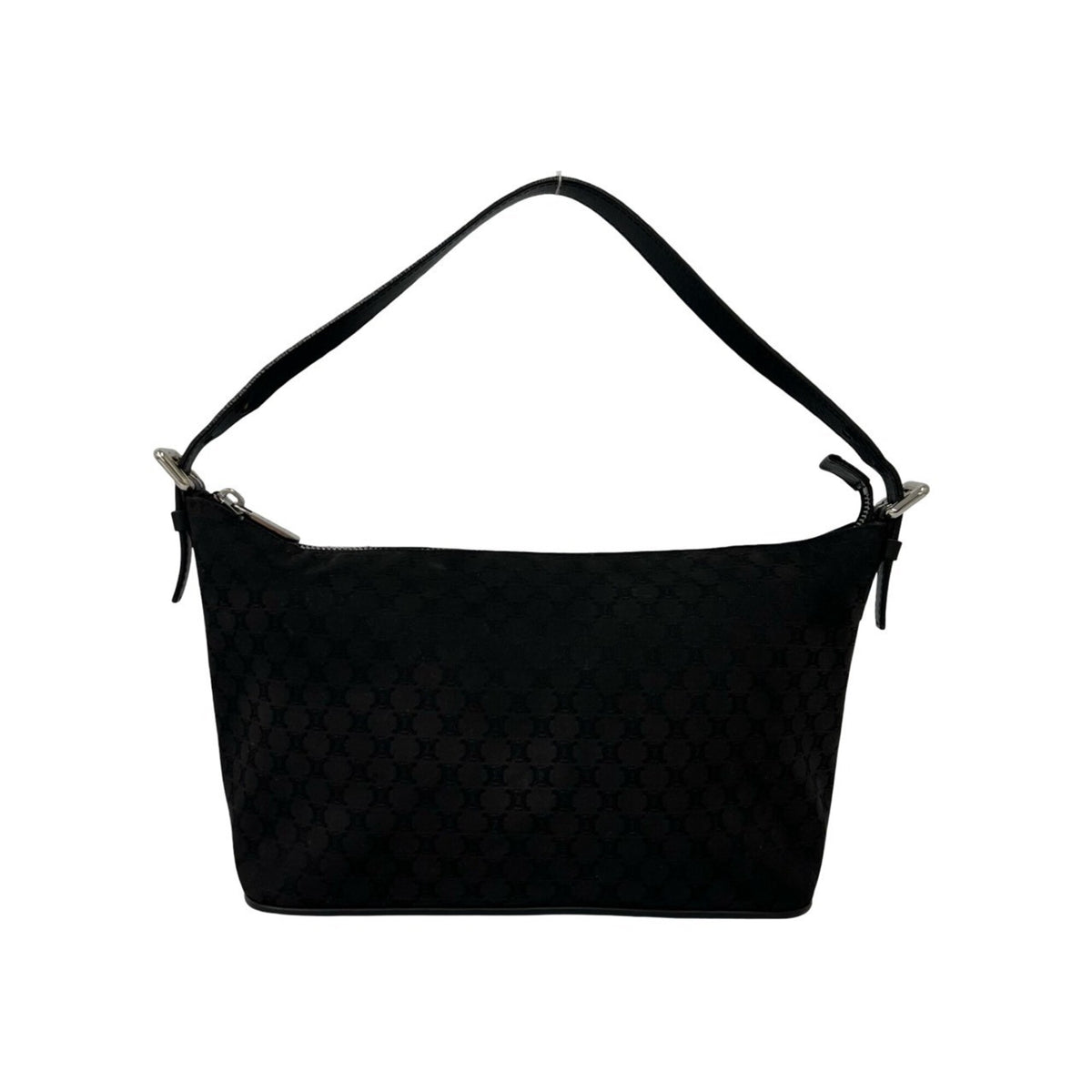Celine Black Canvas Leather Handbag Shoulder Bag (Pre-Owned)
