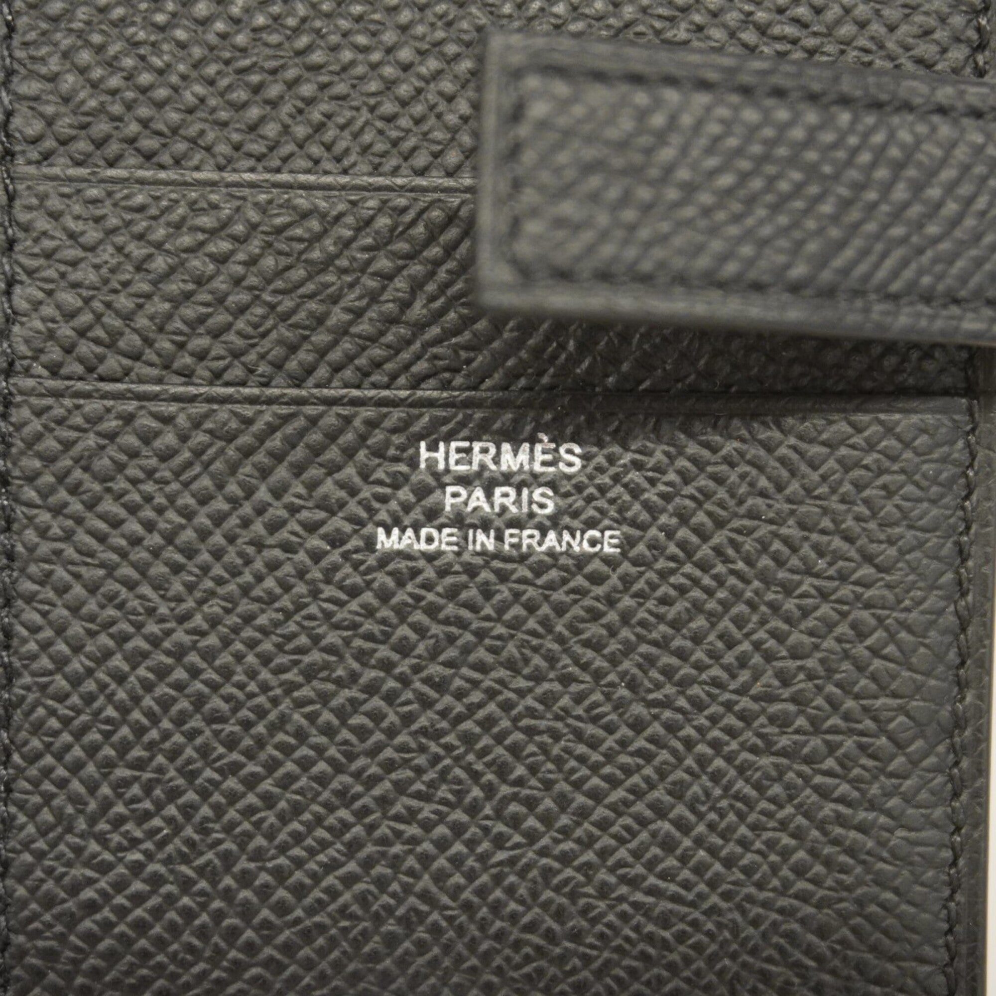 Hermes Black Leather Wallet (Bi-Fold) (Pre-Owned)
