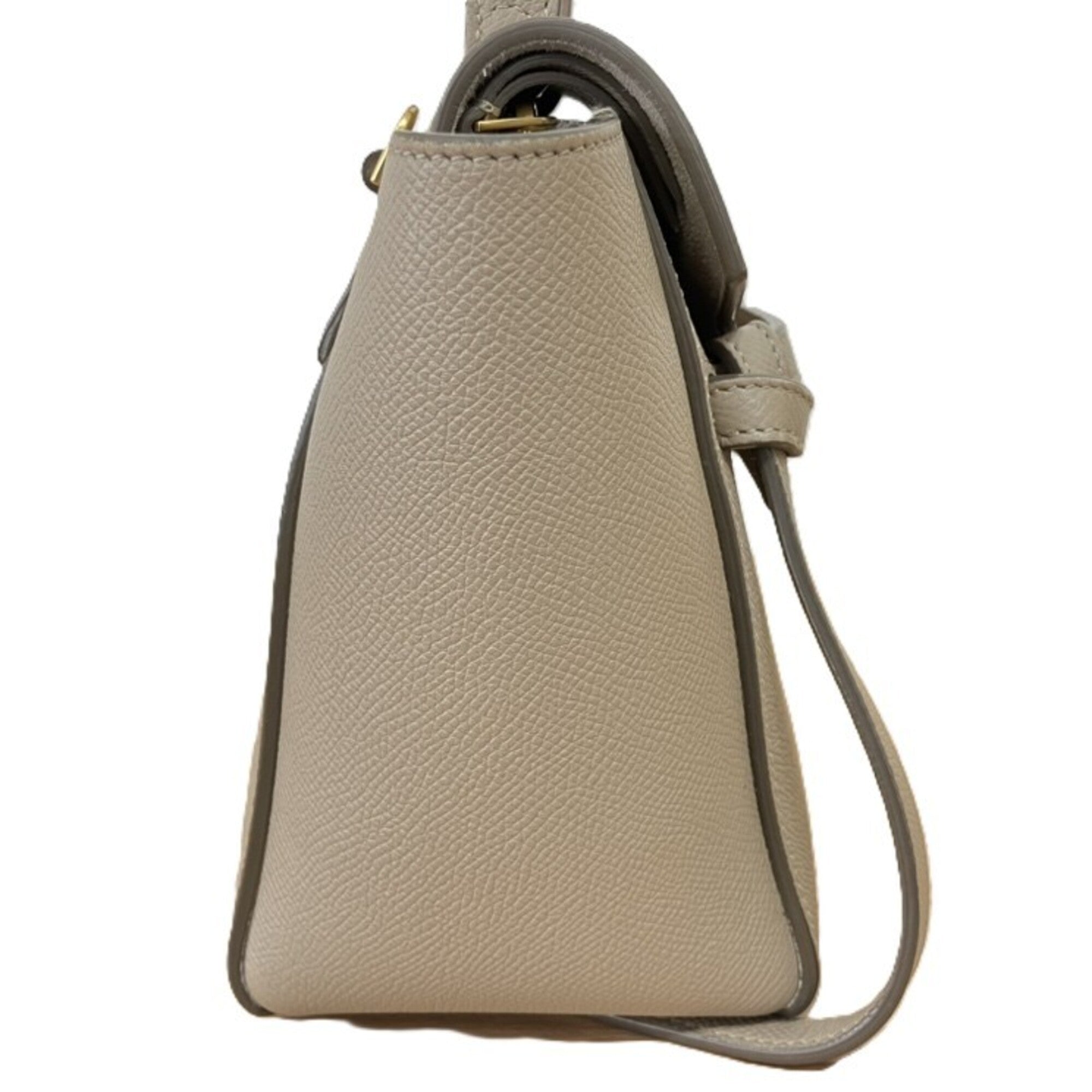 Celine Beige Leather Handbag Shoulder Bag (Pre-Owned)