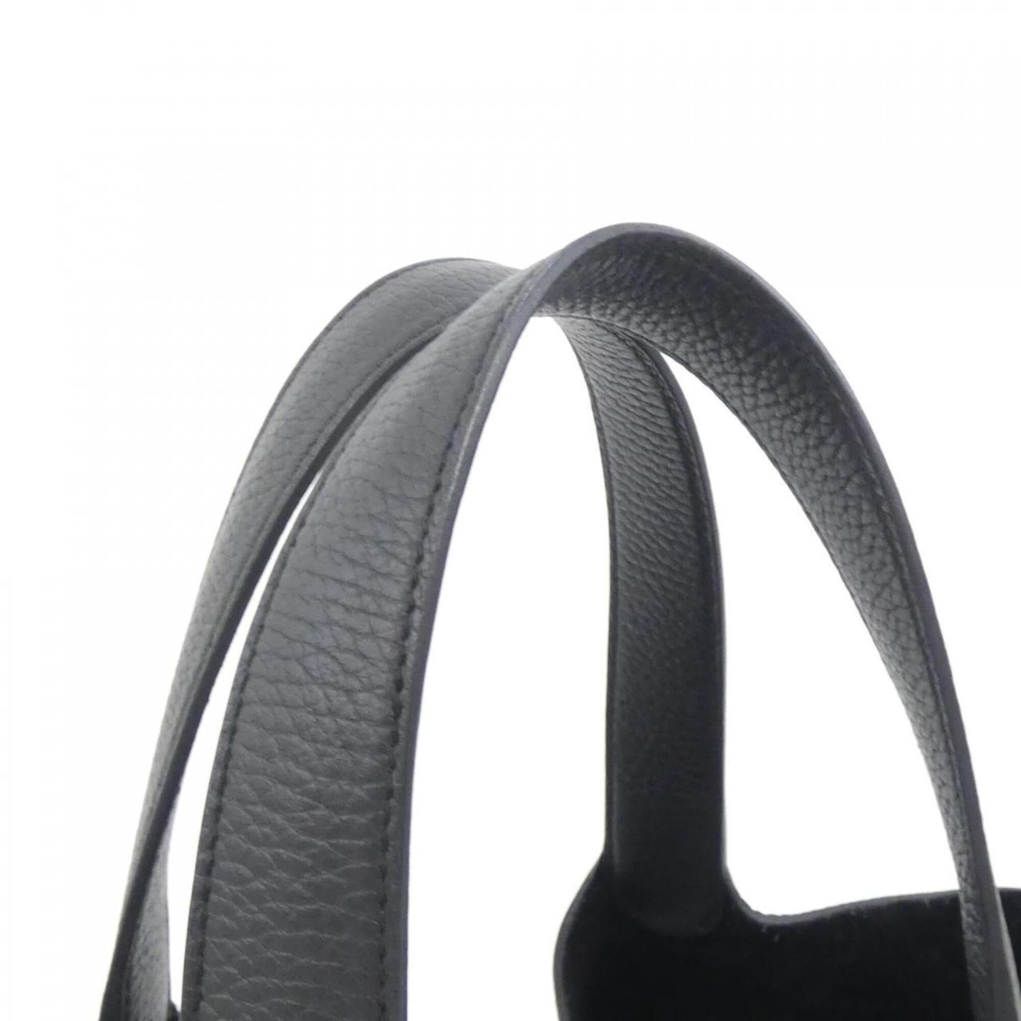 Hermes Picotin Black Taurillon Clemence Leather Handbag (Pre-Owned)