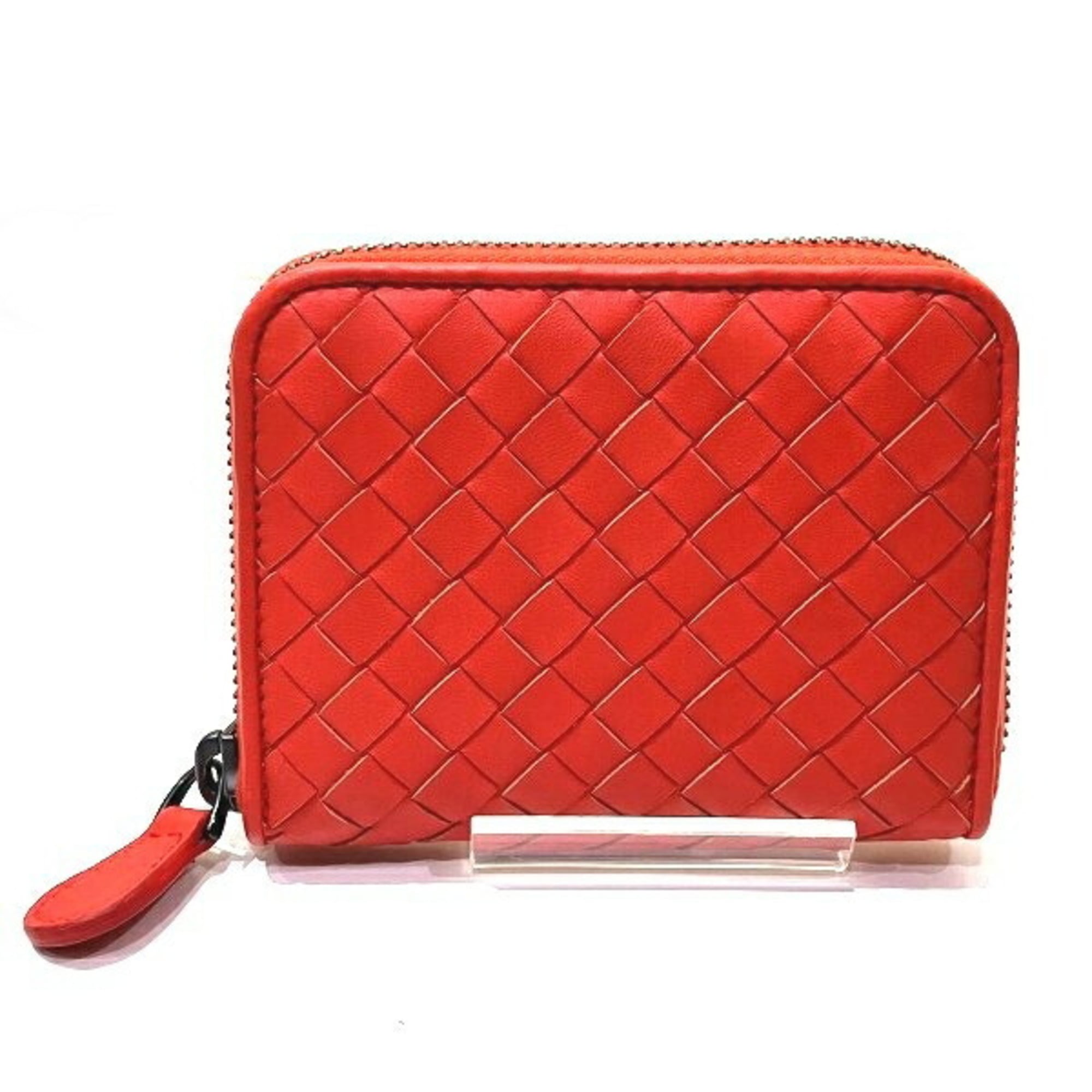 Bottega Veneta Red Color Leather Coin Purse/Coin Case (Pre-Owned)