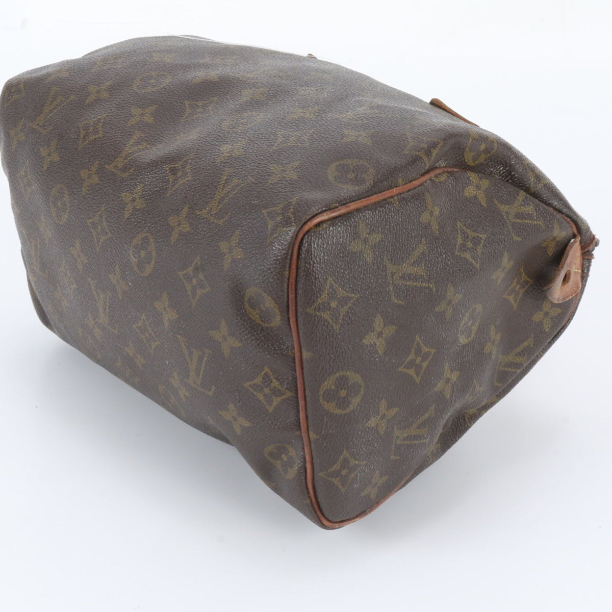 Louis Vuitton Brown Leather Coated Canvas Boston Bag Handbag Tote Bag (Pre-Owned)