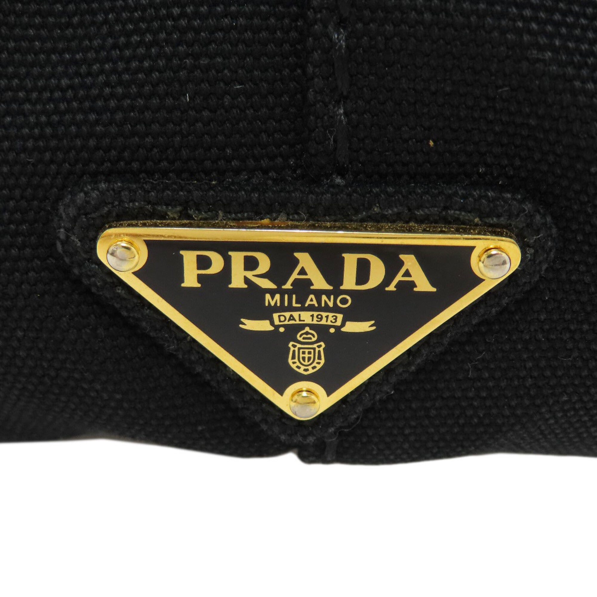 Prada Black Canvas Tote Bag (Pre-Owned)