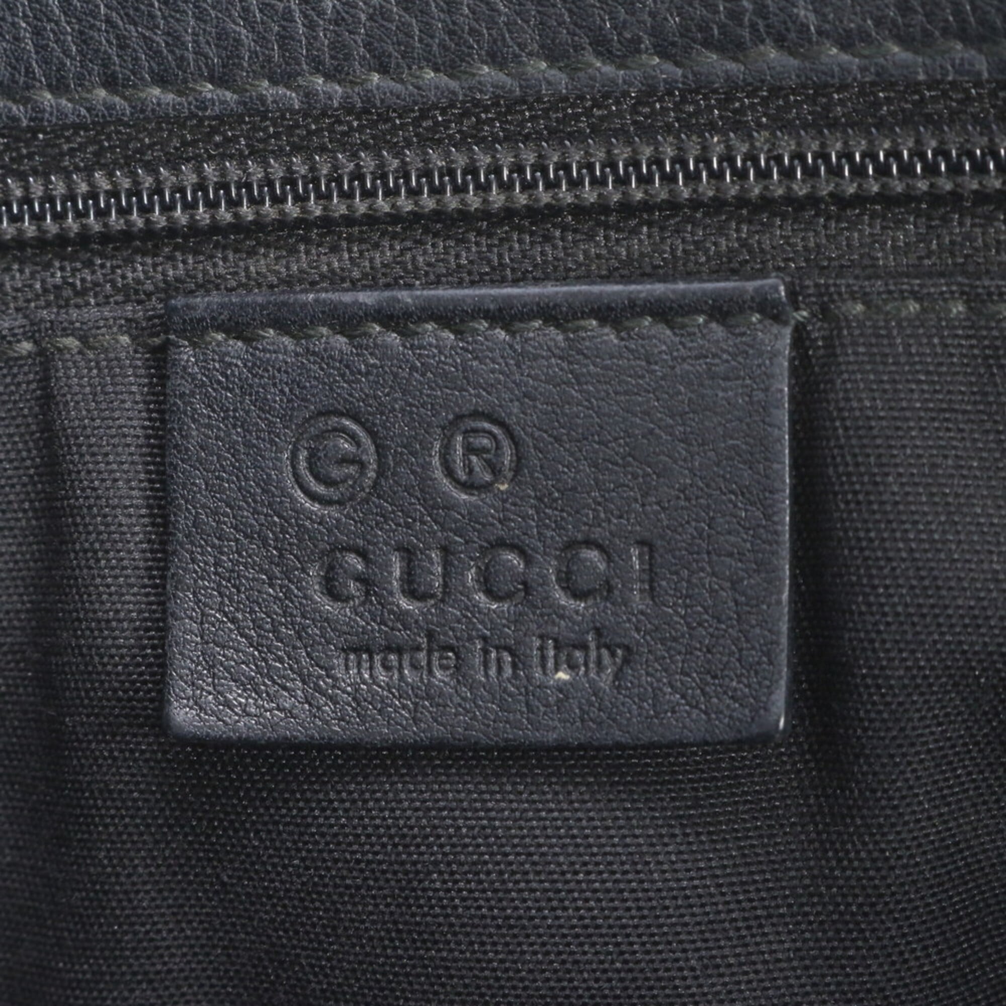Gucci Black Leather Handbag Shoulder Bag Tote Bag (Pre-Owned)