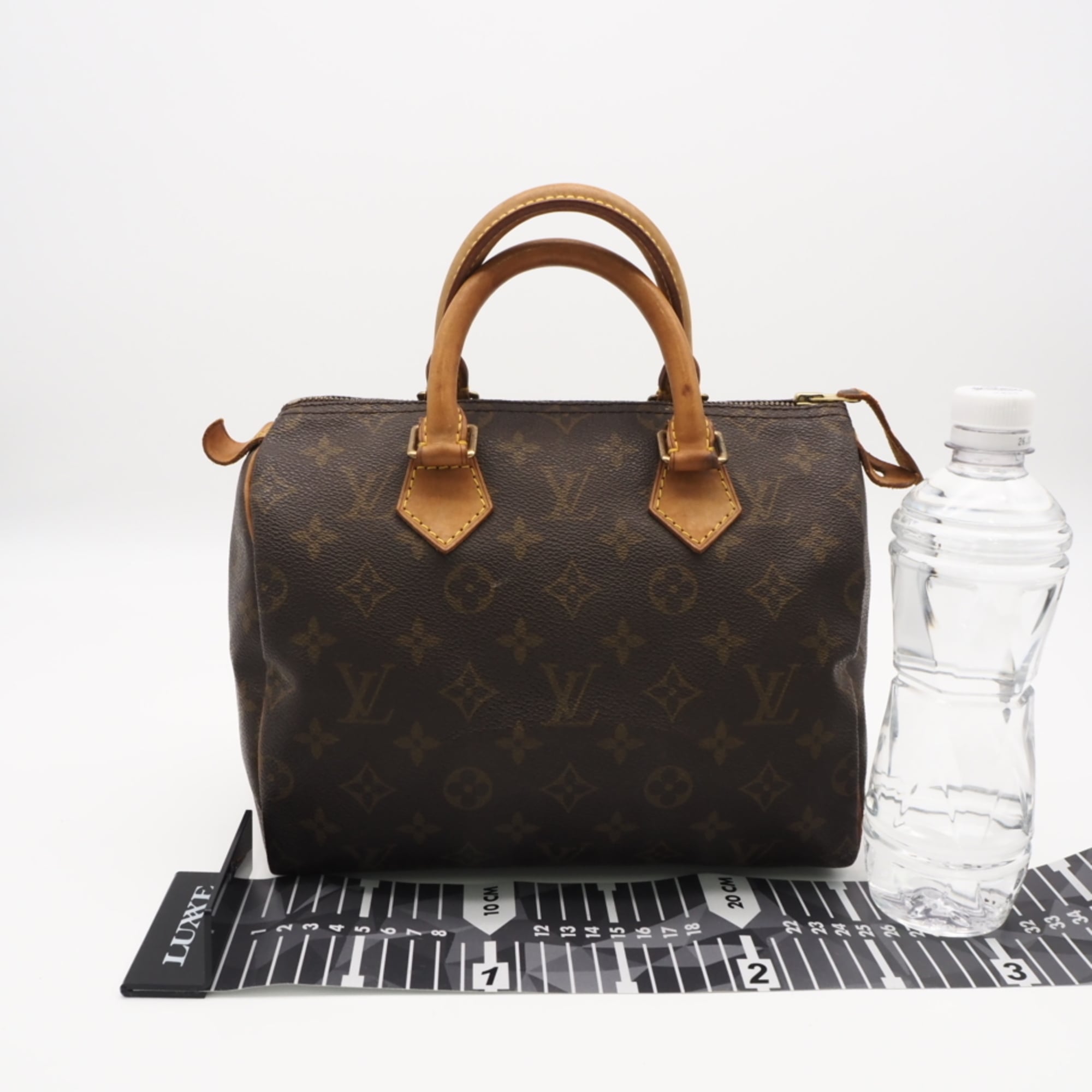 Louis Vuitton Beige Brown Coated Canvas Leather Handbag (Pre-Owned)