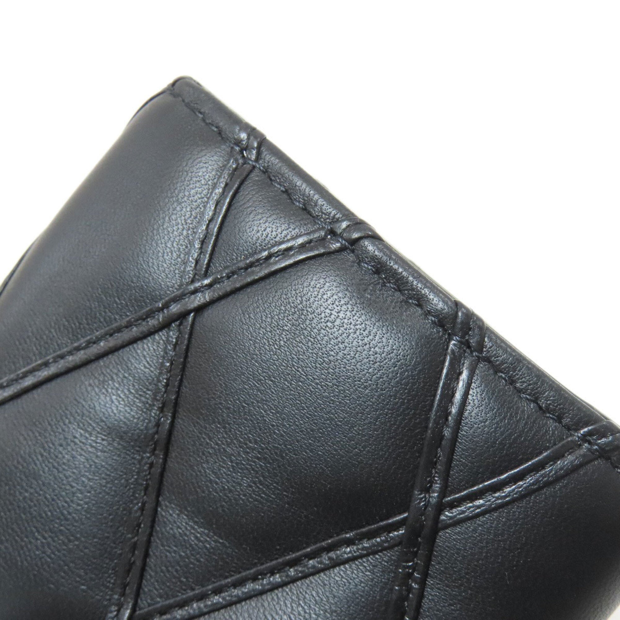 Louis Vuitton Noir Leather Coin Purse/Coin Case (Pre-Owned)