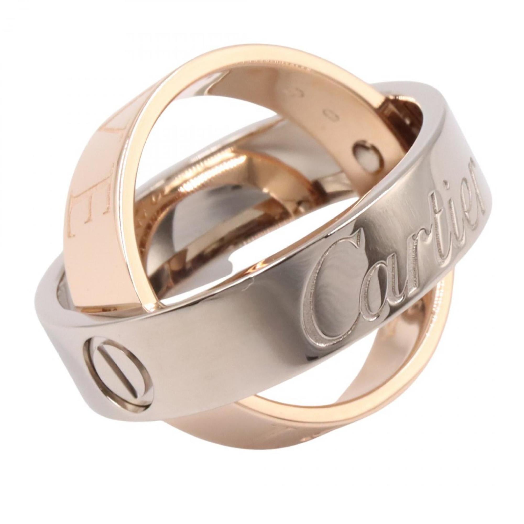 Cartier Gold Silver Pink Gold (18K) White Gold (18K) Band Ring (Pre-Owned)