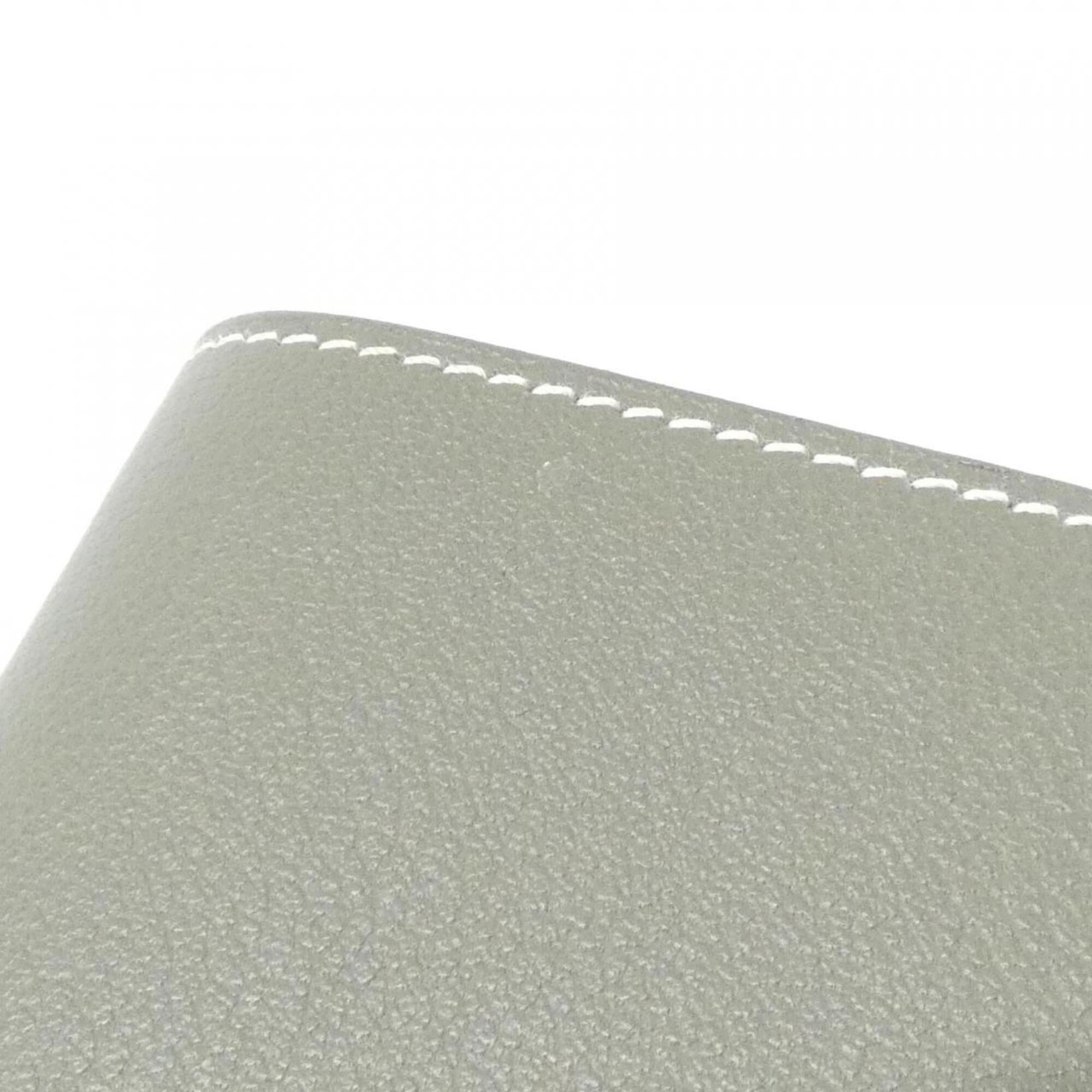 Hermes Gray Evercalf Leather Wallet (Bi-Fold) (Pre-Owned)