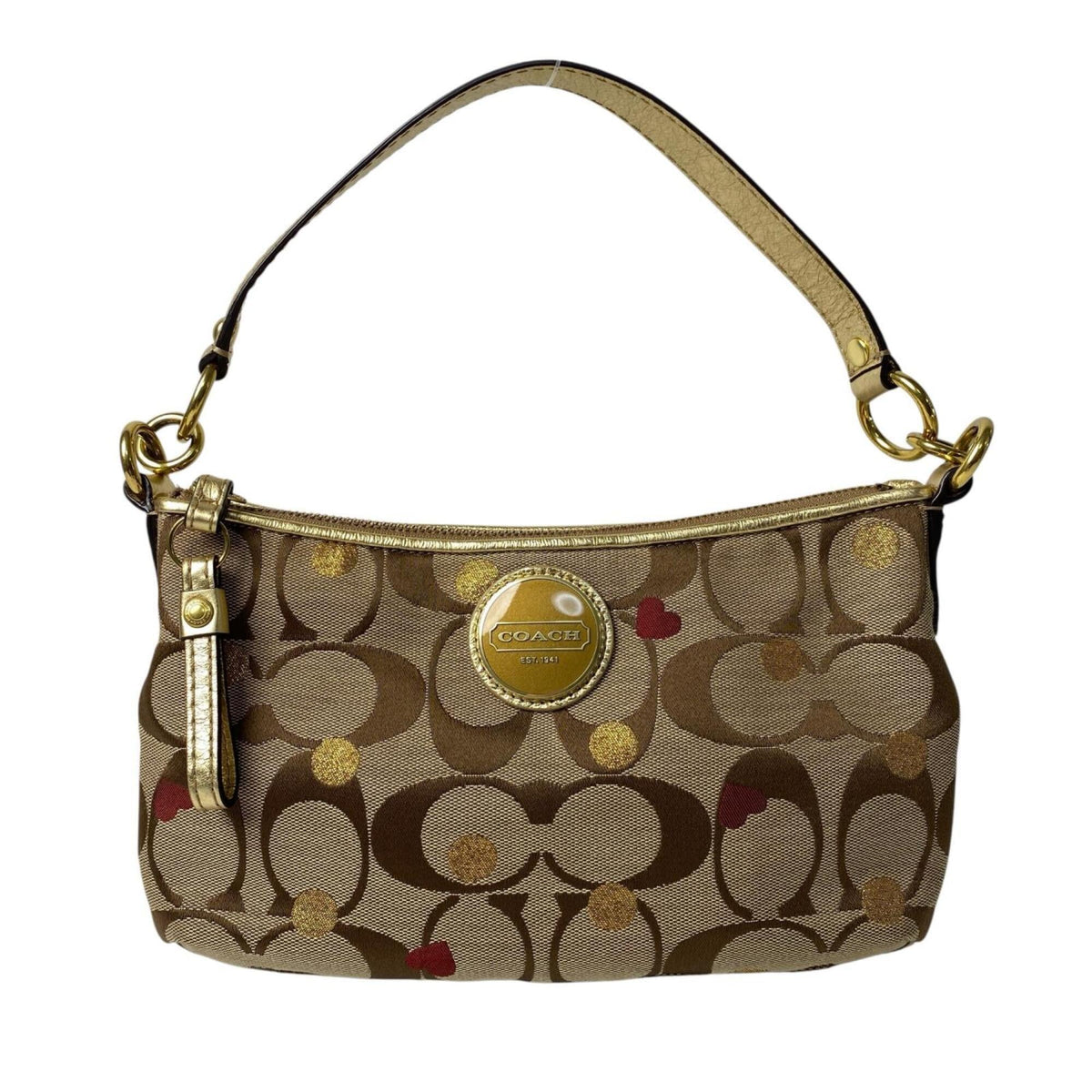 Coach Brown Canvas Shoulder Bag (Pre-Owned)