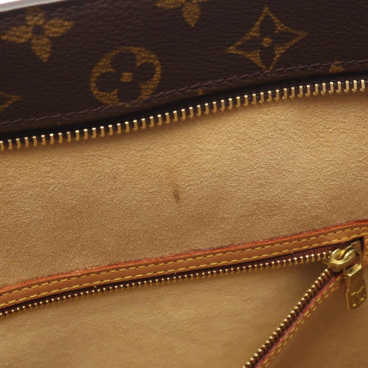 Louis Vuitton Brown Monogram Coated Canvas Leather Handbag Shoulder Bag (Pre-Owned)
