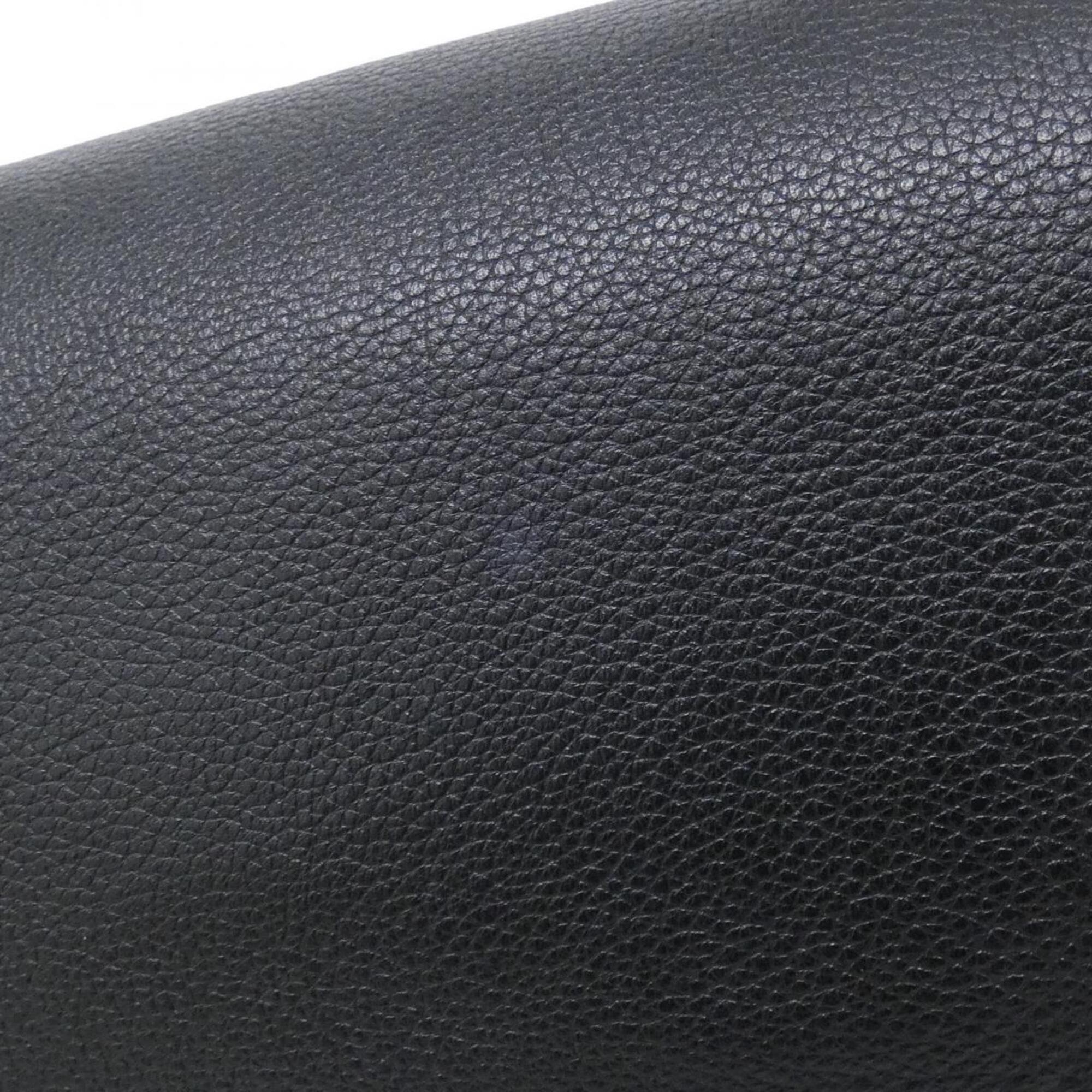 Louis Vuitton Black Leather Handbag (Pre-Owned)