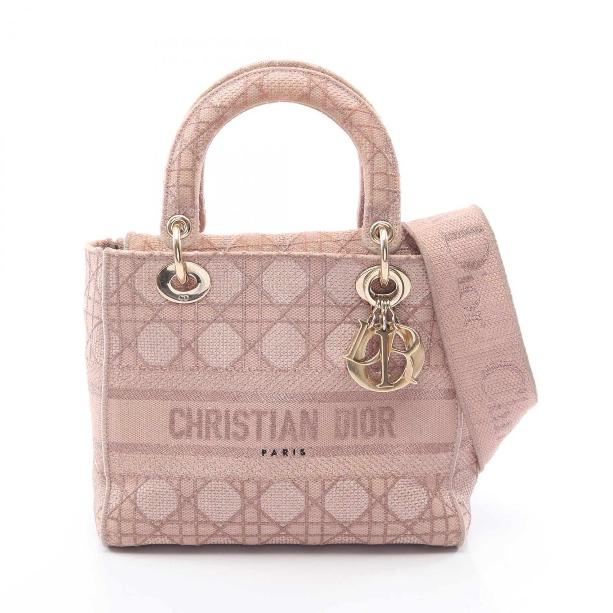 Christian Dior Pink Canvas Handbag (Pre-Owned)