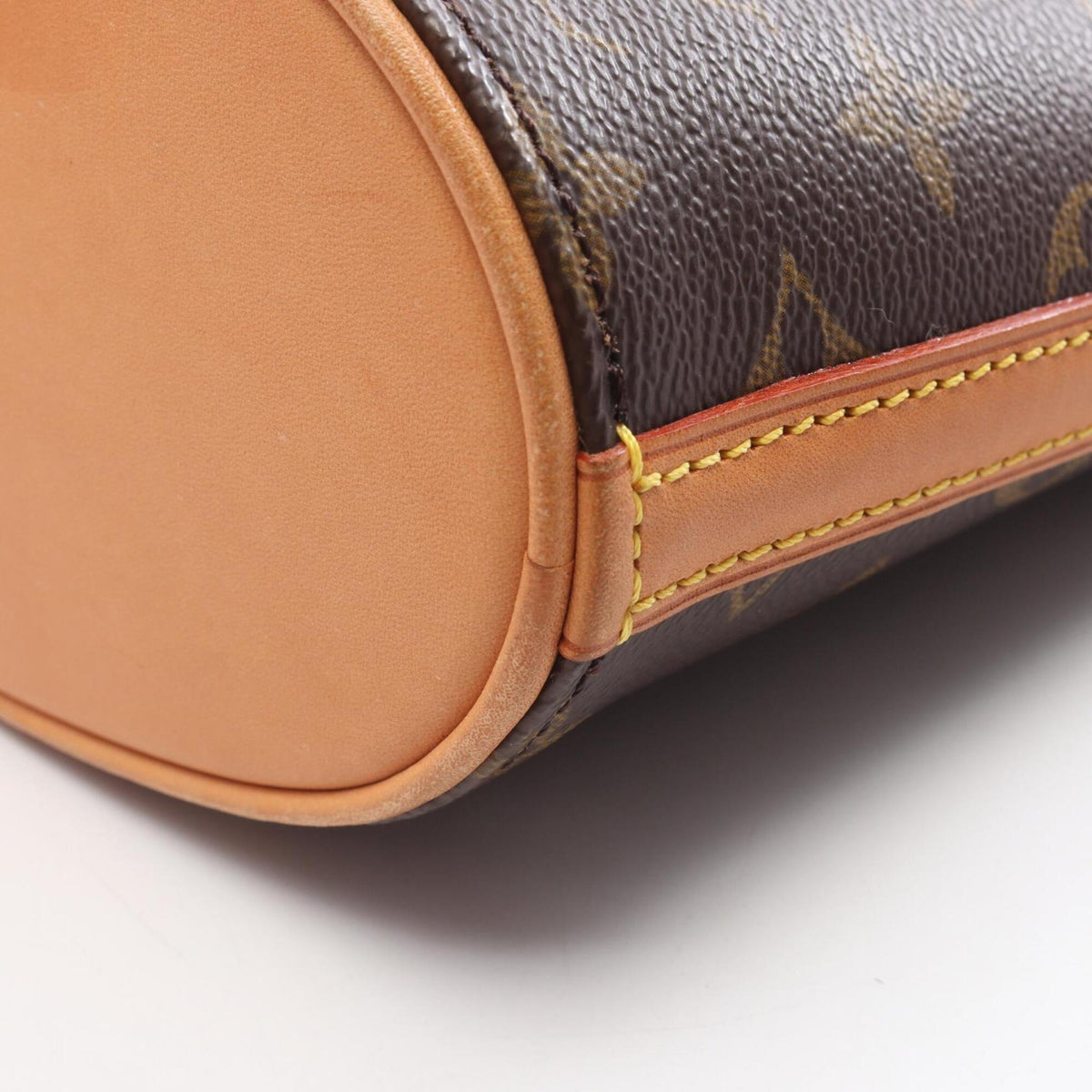 Louis Vuitton Brown Coated Canvas Leather Handbag Shoulder Bag (Pre-Owned)