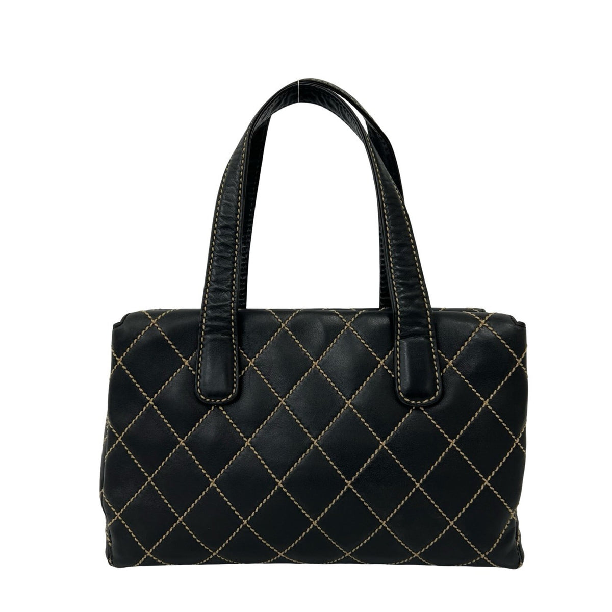 Chanel Black Leather Shoulder Bag Tote Bag (Pre-Owned)