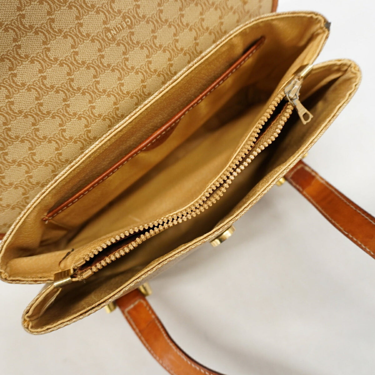 Celine Beige Brown Pvc Shoulder Bag (Pre-Owned)