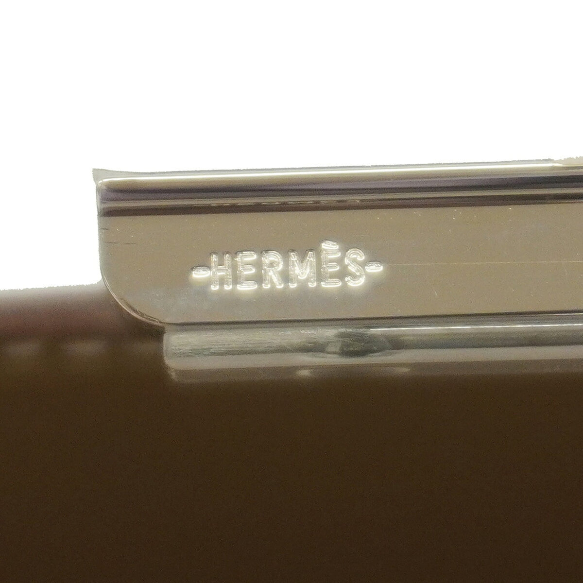 Hermes Etoupe Gray Leather Shoulder Bag (Pre-Owned)