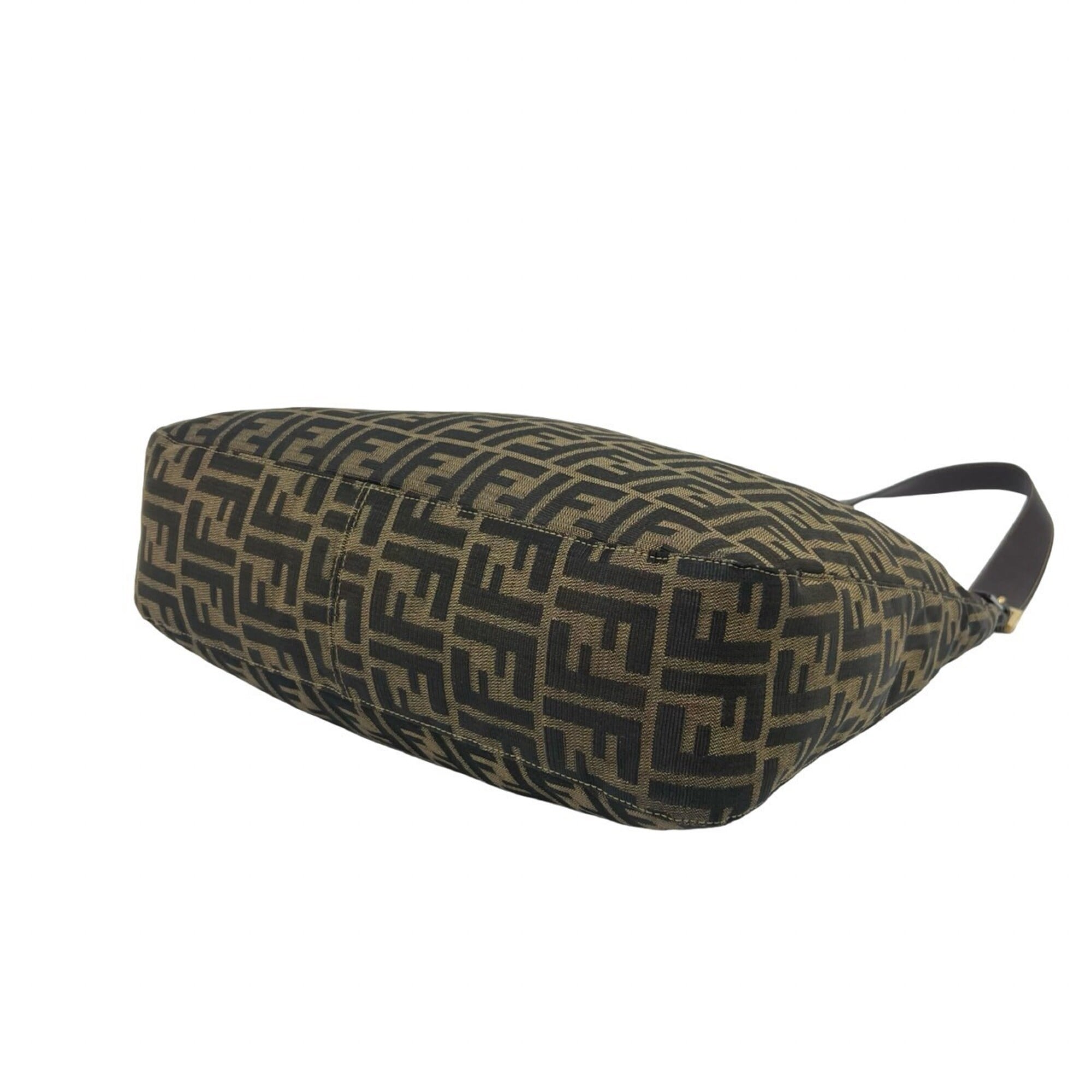Fendi Brown Canvas Leather Shoulder Bag (Pre-Owned)