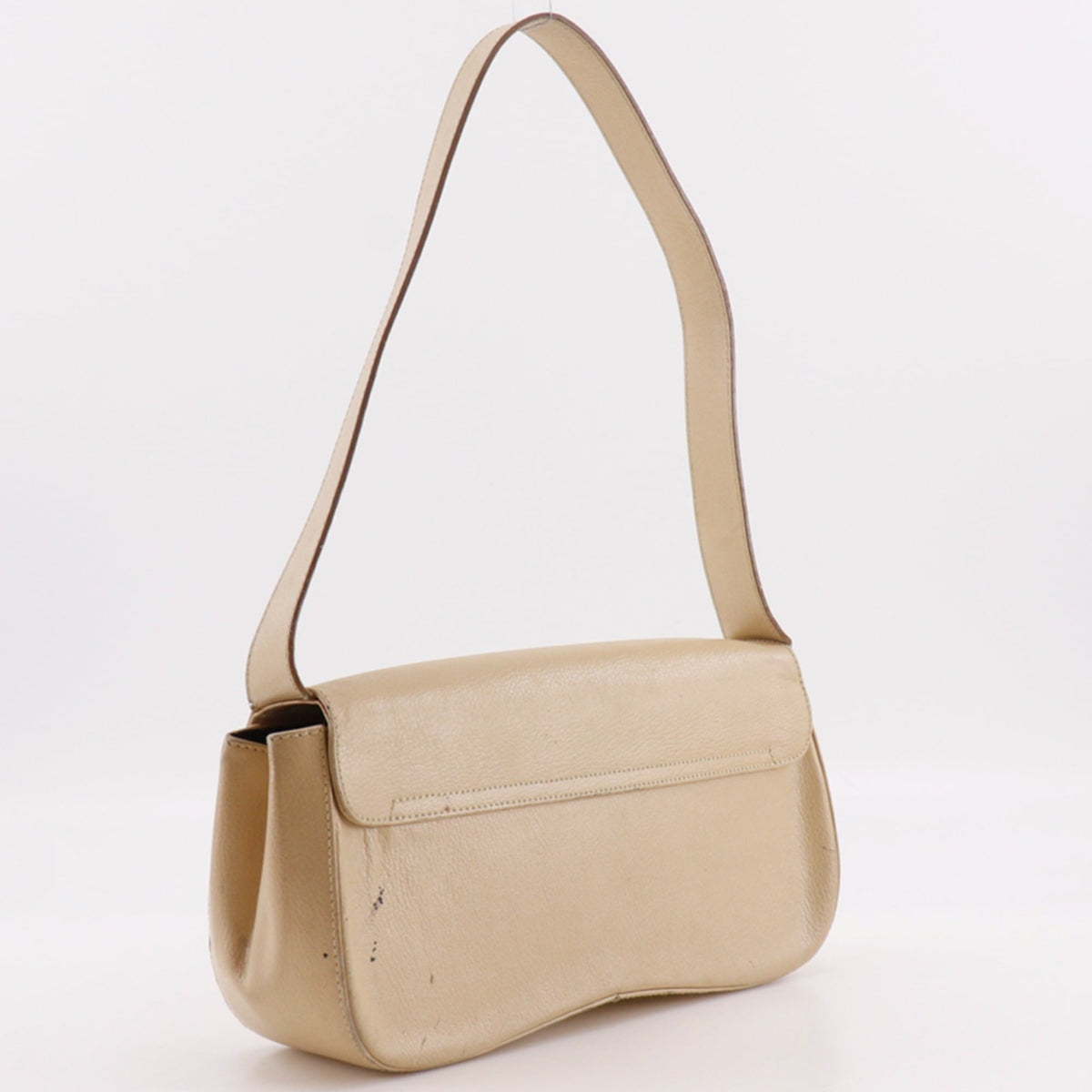 Salvatore Ferragamo Gancini Beige Shoulder Bag (Pre-Owned)