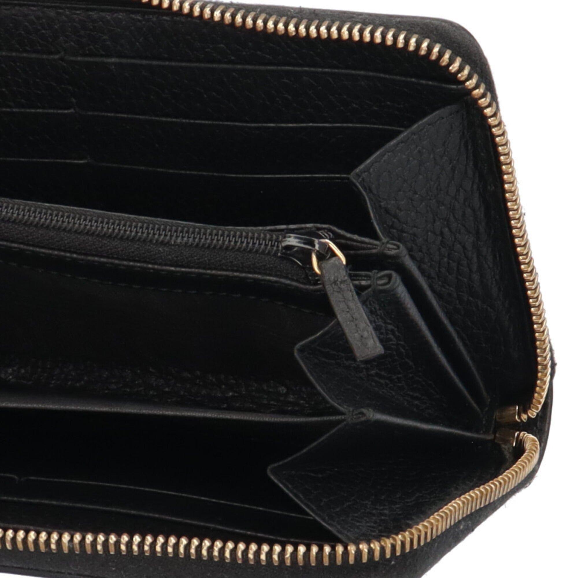 Gucci Black Leather Long Wallet (Bi-Fold) (Pre-Owned)