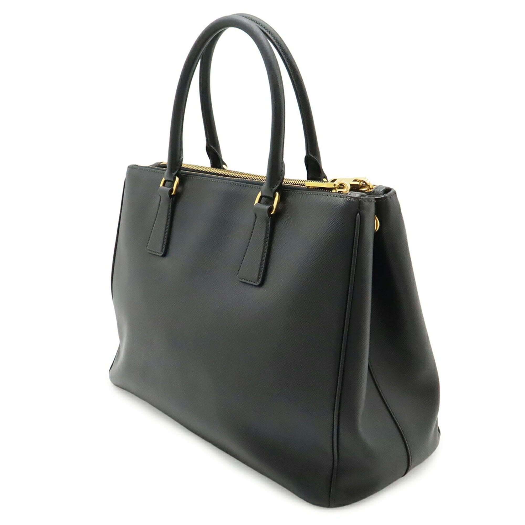 Prada Black Nero Leather Handbag Tote Bag (Pre-Owned)